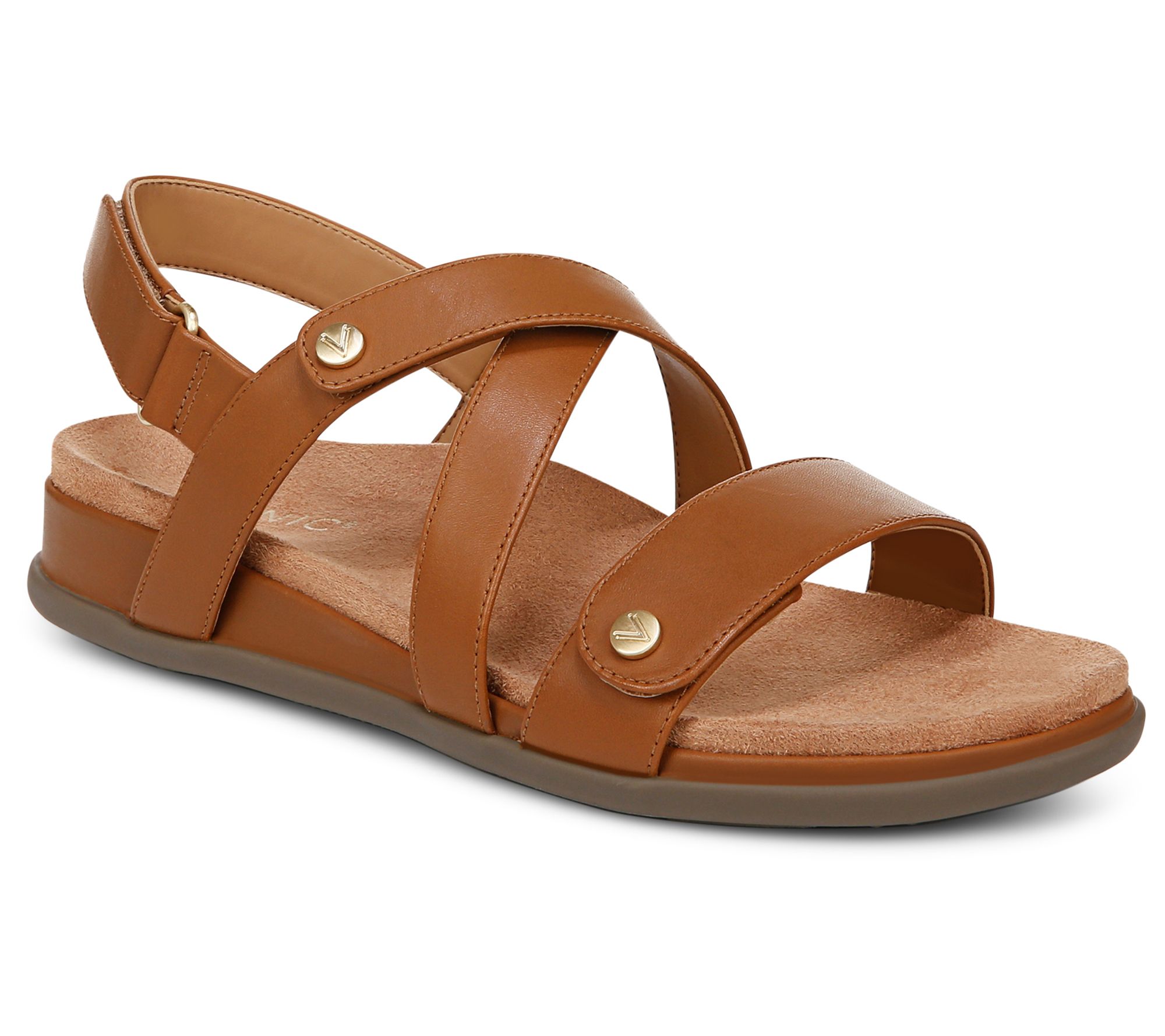 Vionic Leather Strappy Sandals - Cypress