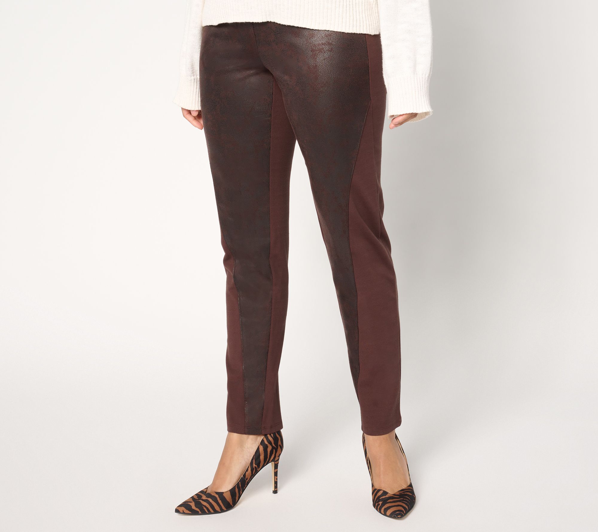 Women with Control Petite Mixed Media Pants