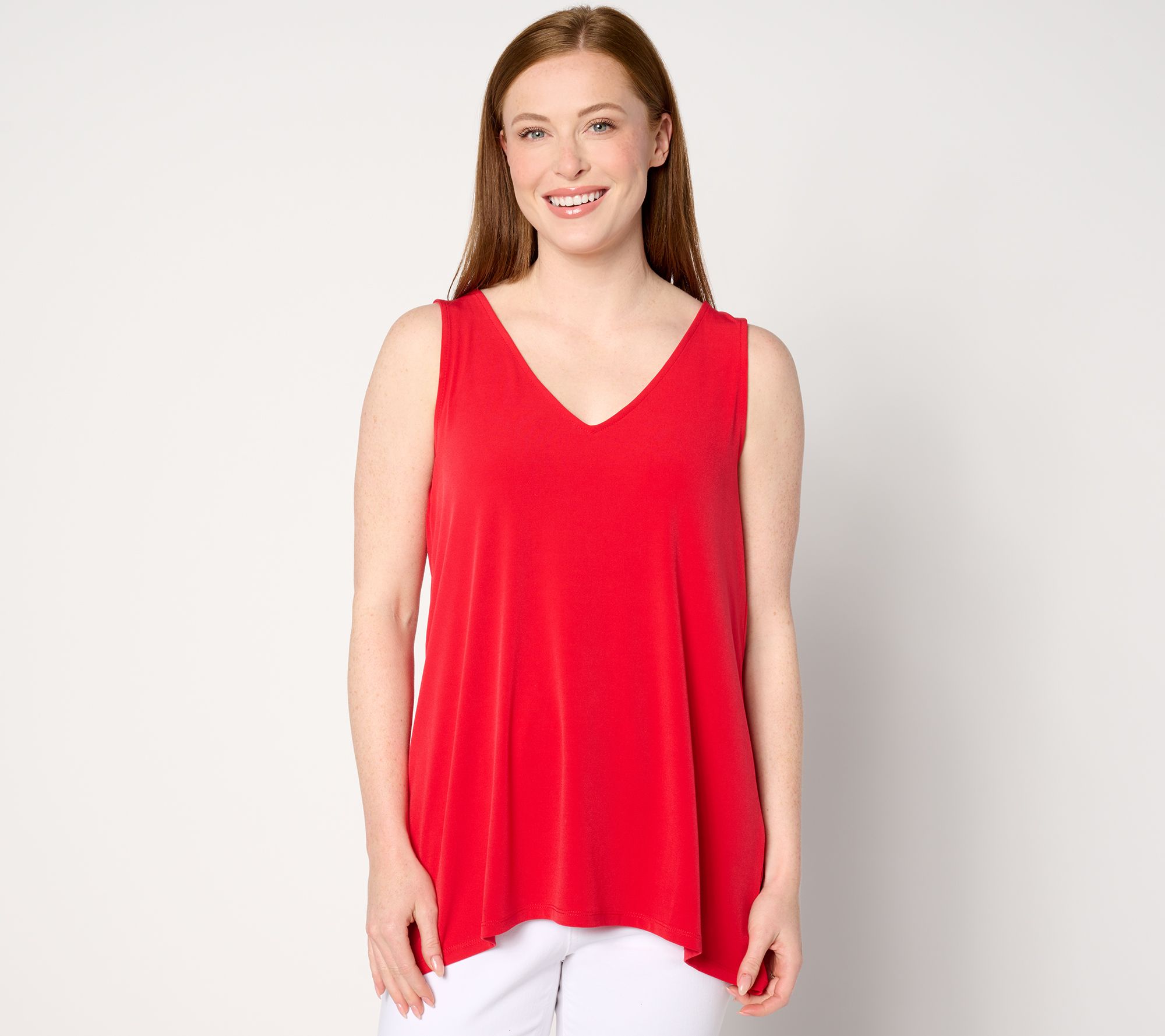 "As Is" Dennis Basso Italia Knit Fit & Flare Tank Top