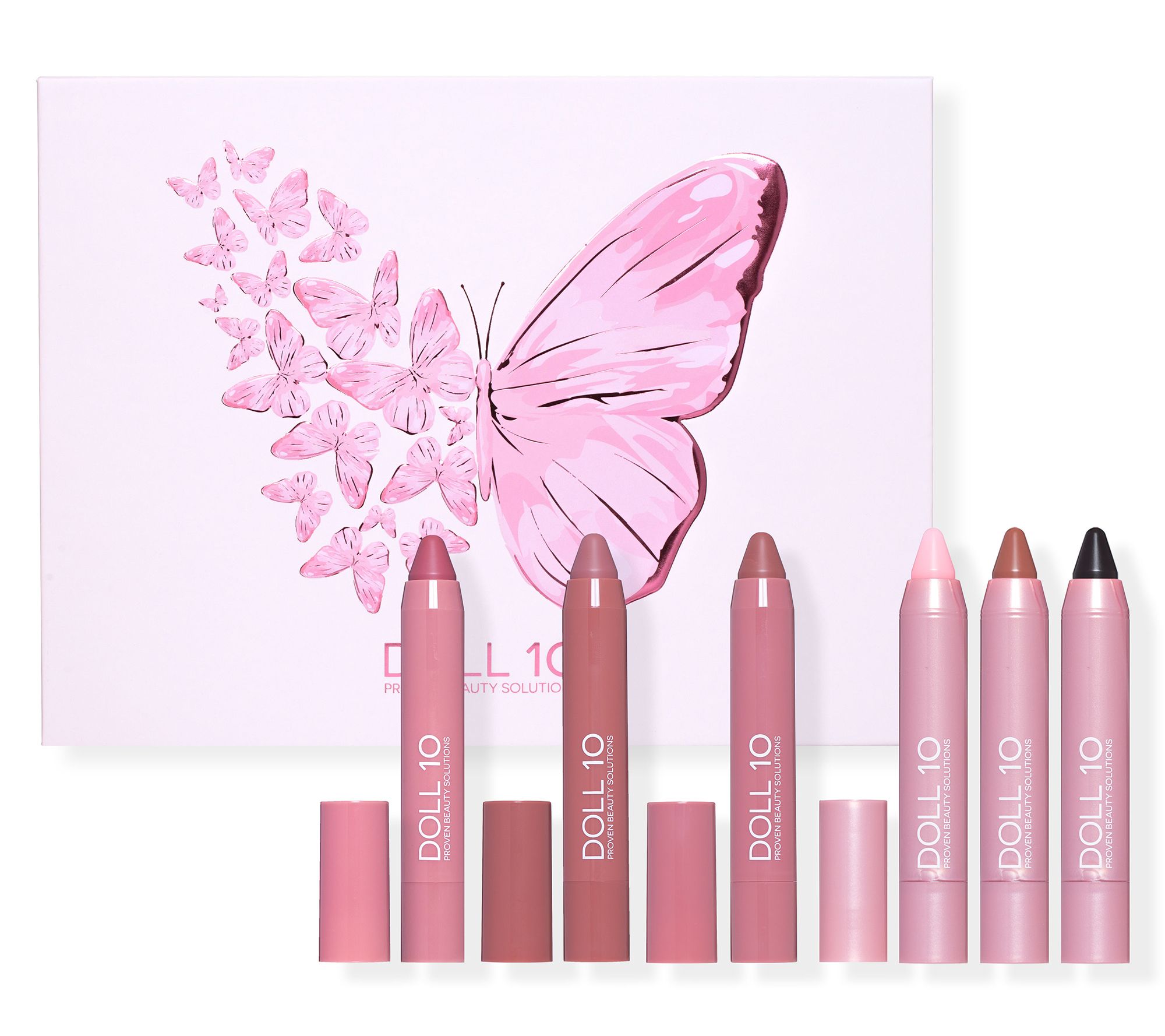 Doll 10 Shades of Possibility 6pc Lip Crayon Boxed Set