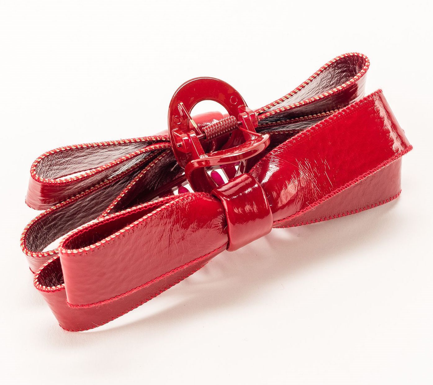 Violet & Brooks Paige Faux Patent Leather Bow Claw Clip