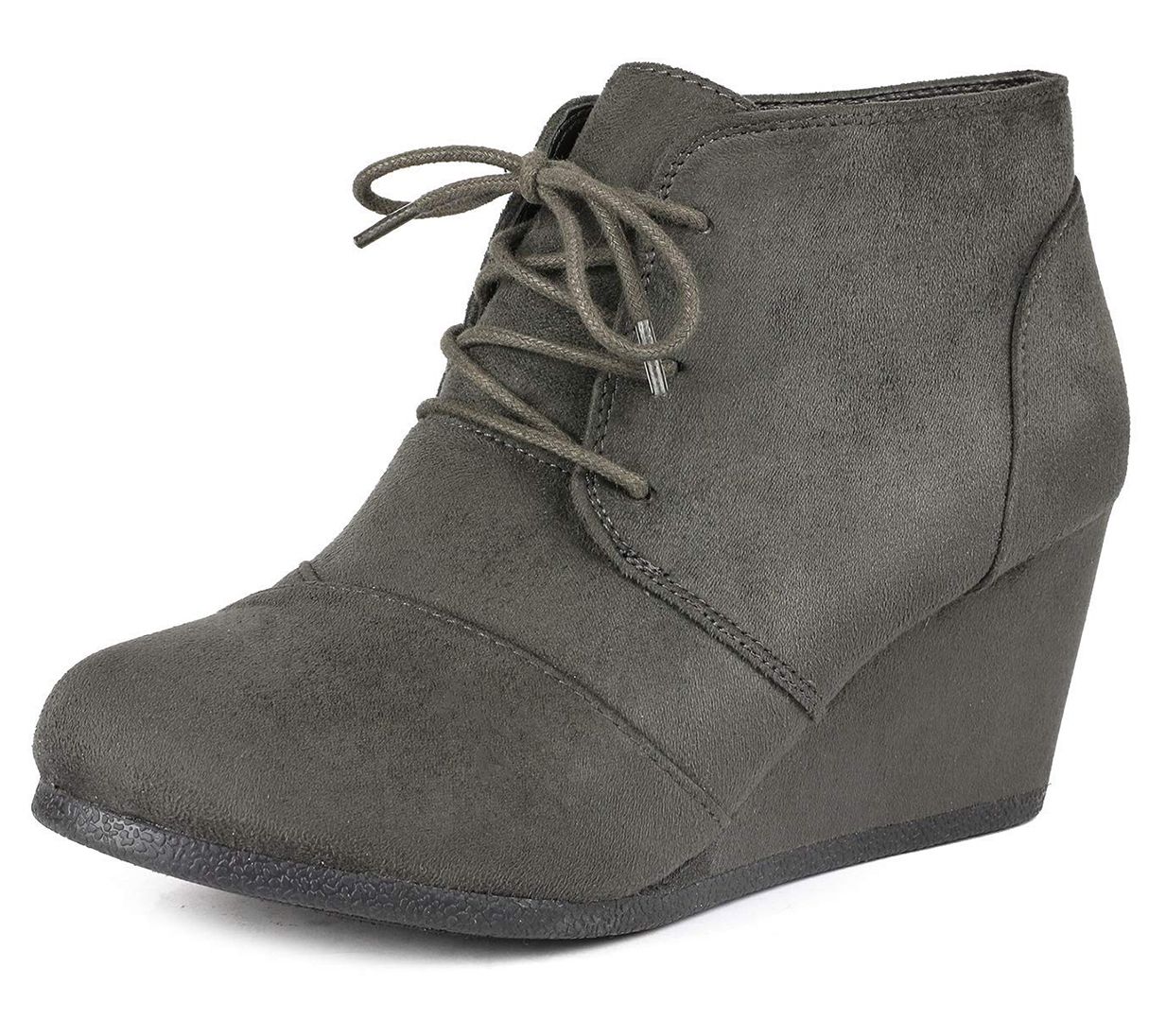 Dream Pairs Women's Wedge Lace Up Booties-Tomson
