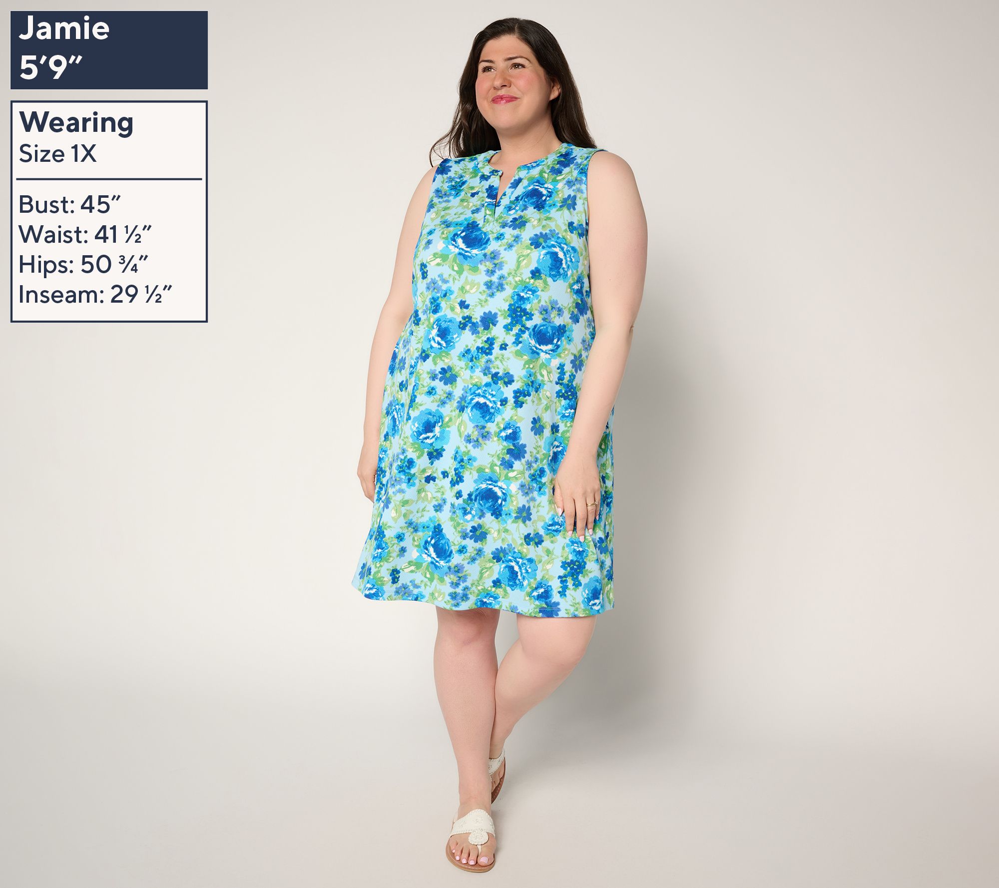 isamisa！ Isaac Mizrahi Live! Regular Printed Texture Knit Shift Dress