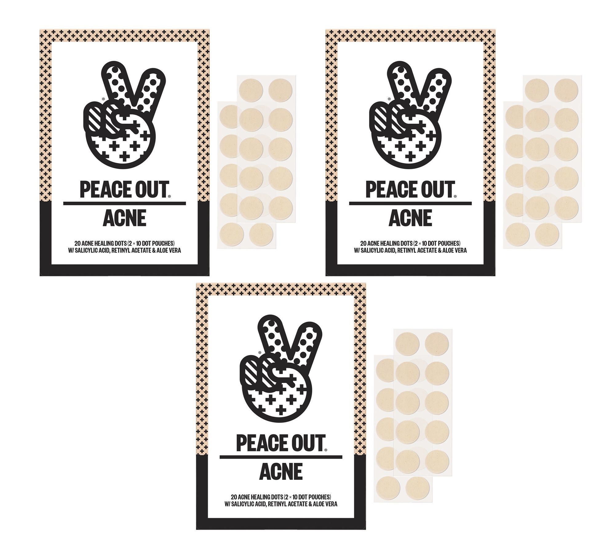 Peace Out Acne Dots Trio Set of 60 Dots
