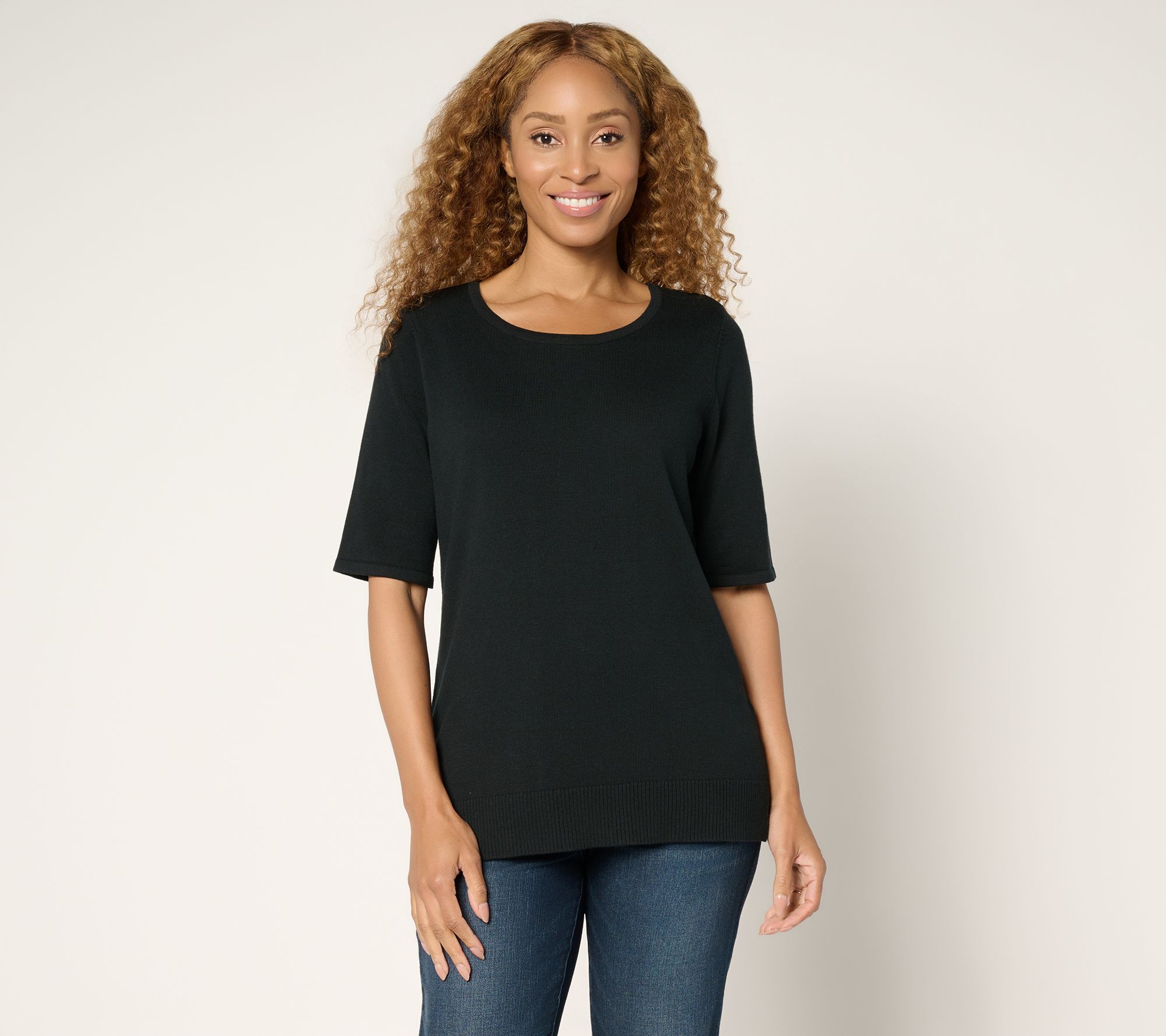 Brandis Dress Out Loud Elbow Sleeve Sweater Shell