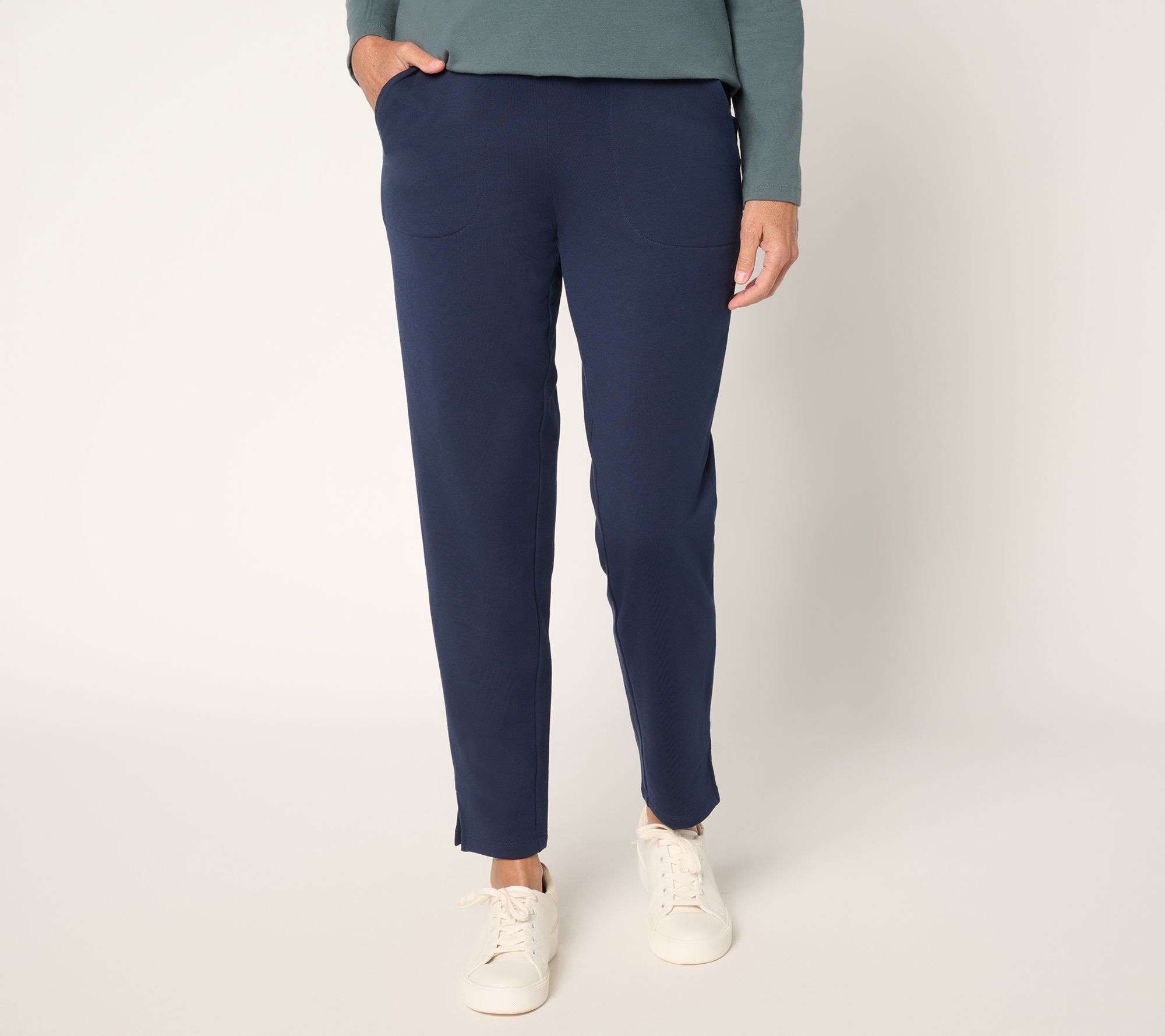 Denim & Co. Active Tall Brushed Back French Terry Ankle Pant