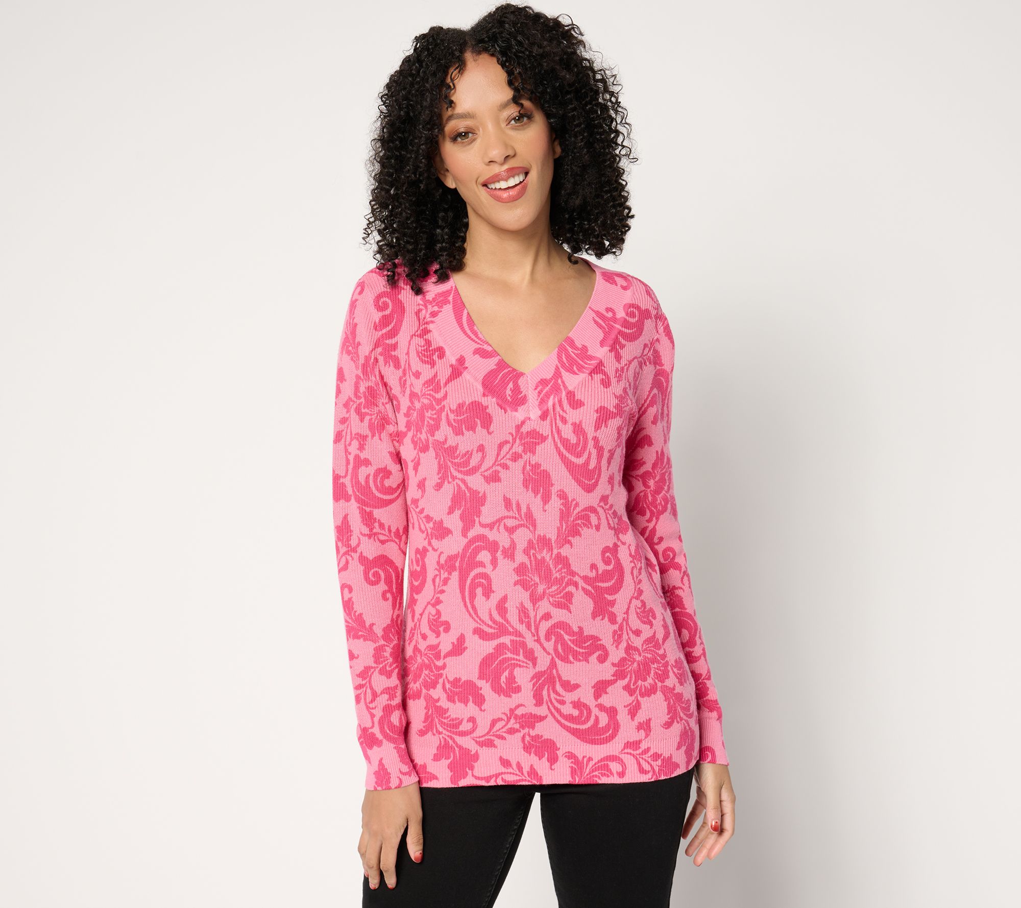 "As Is" BEAUTIFUL by Lawrence Zarian V-Neck Pullover