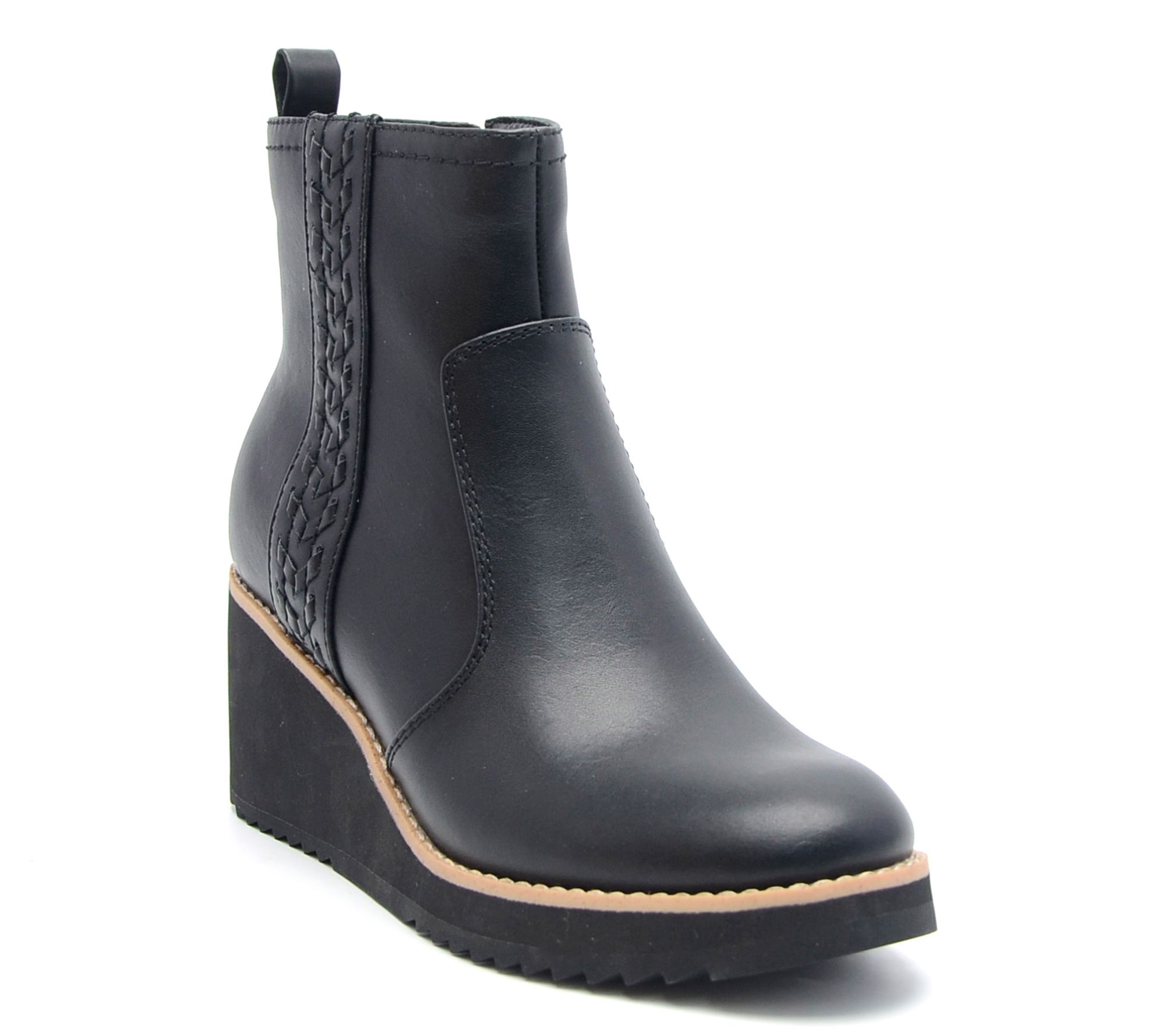 Earth Wedge Boot with Braiding Detail -Camryn