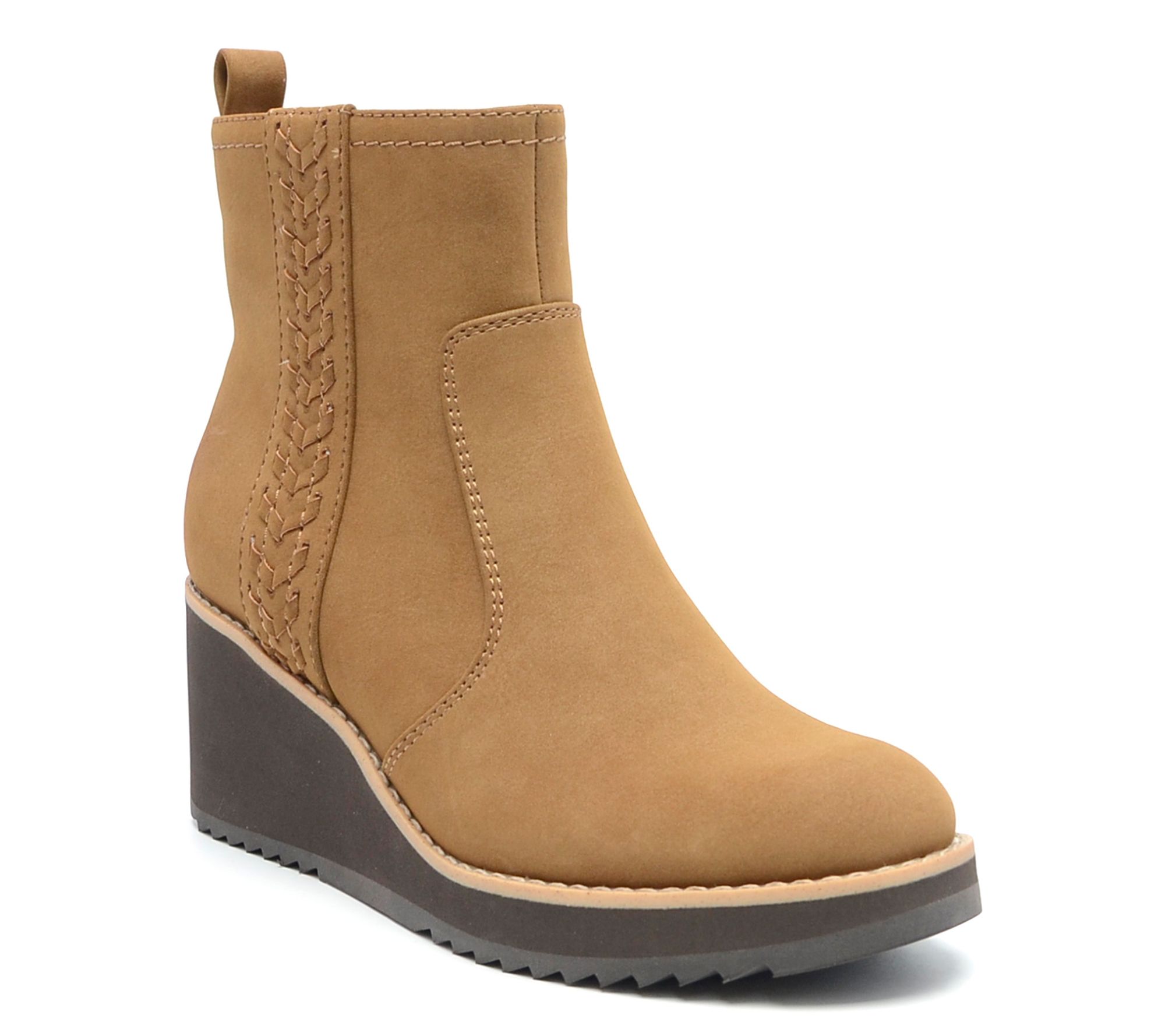 Earth Wedge Boot with Braiding Detail -Camryn