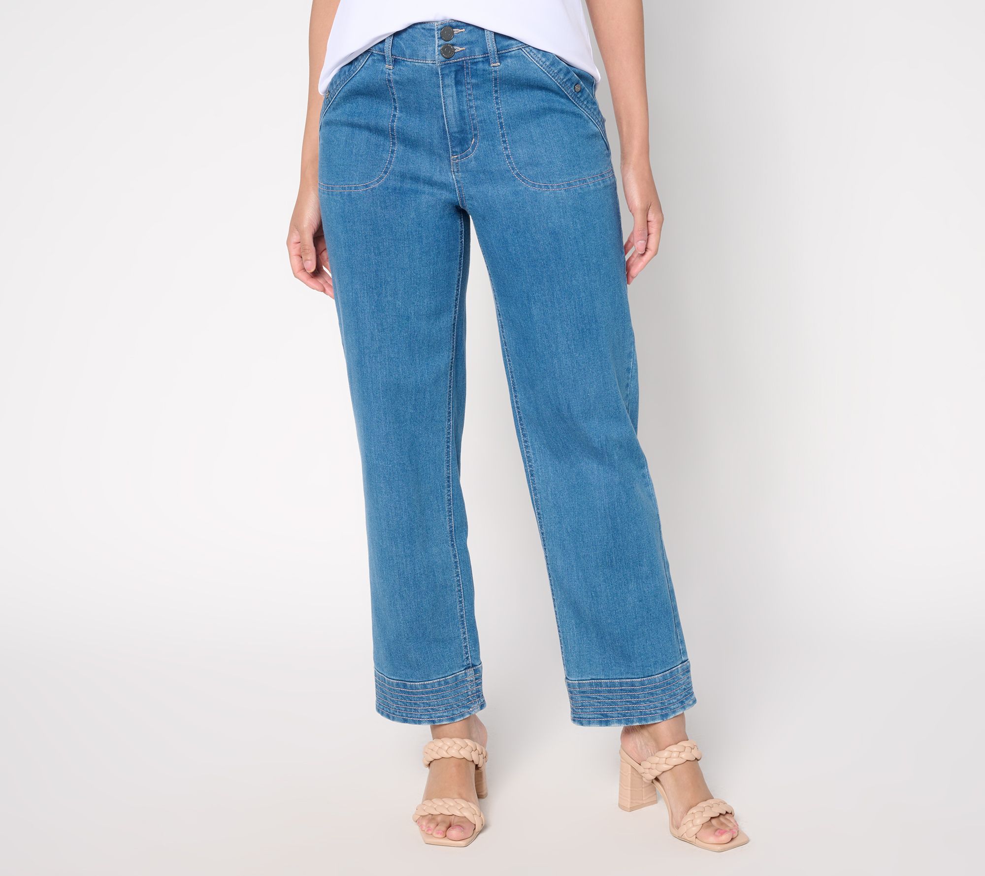 "As Is" Susan Graver Regular Ankle Length Trouser Jean