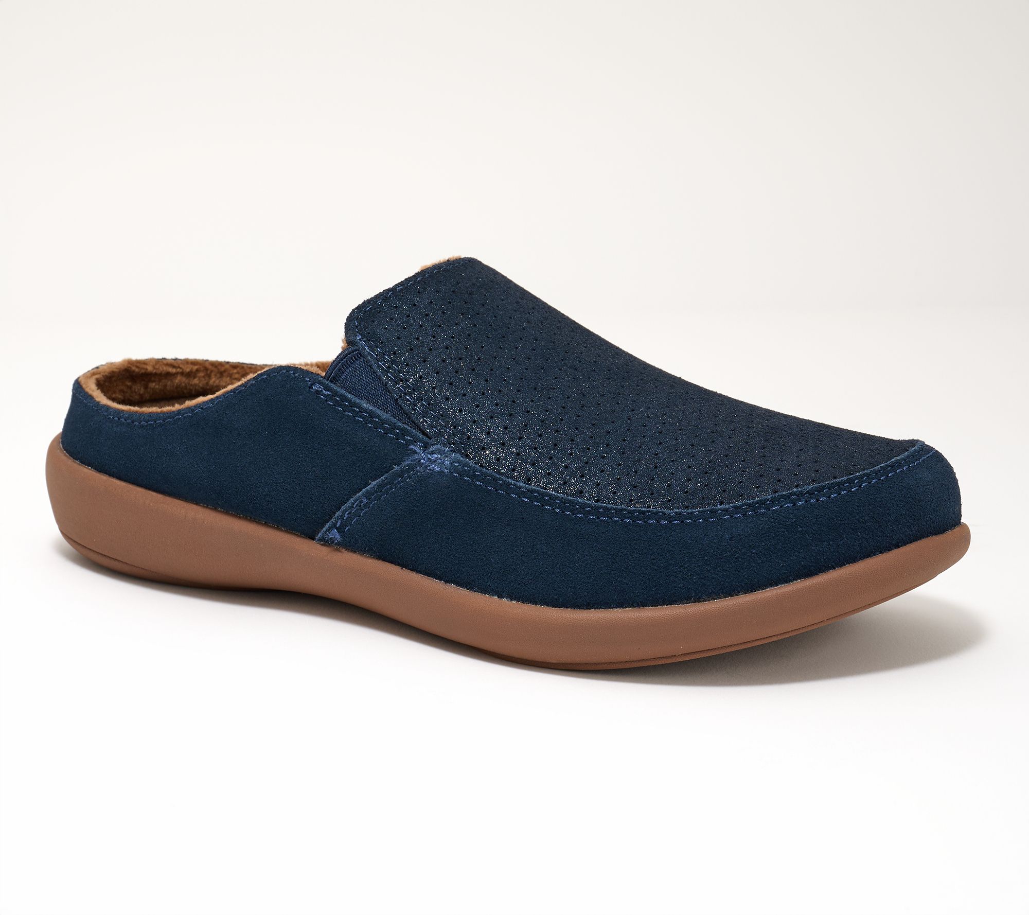 Revitalign Orthotic Shimmer Suede Mules - Siesta Ease