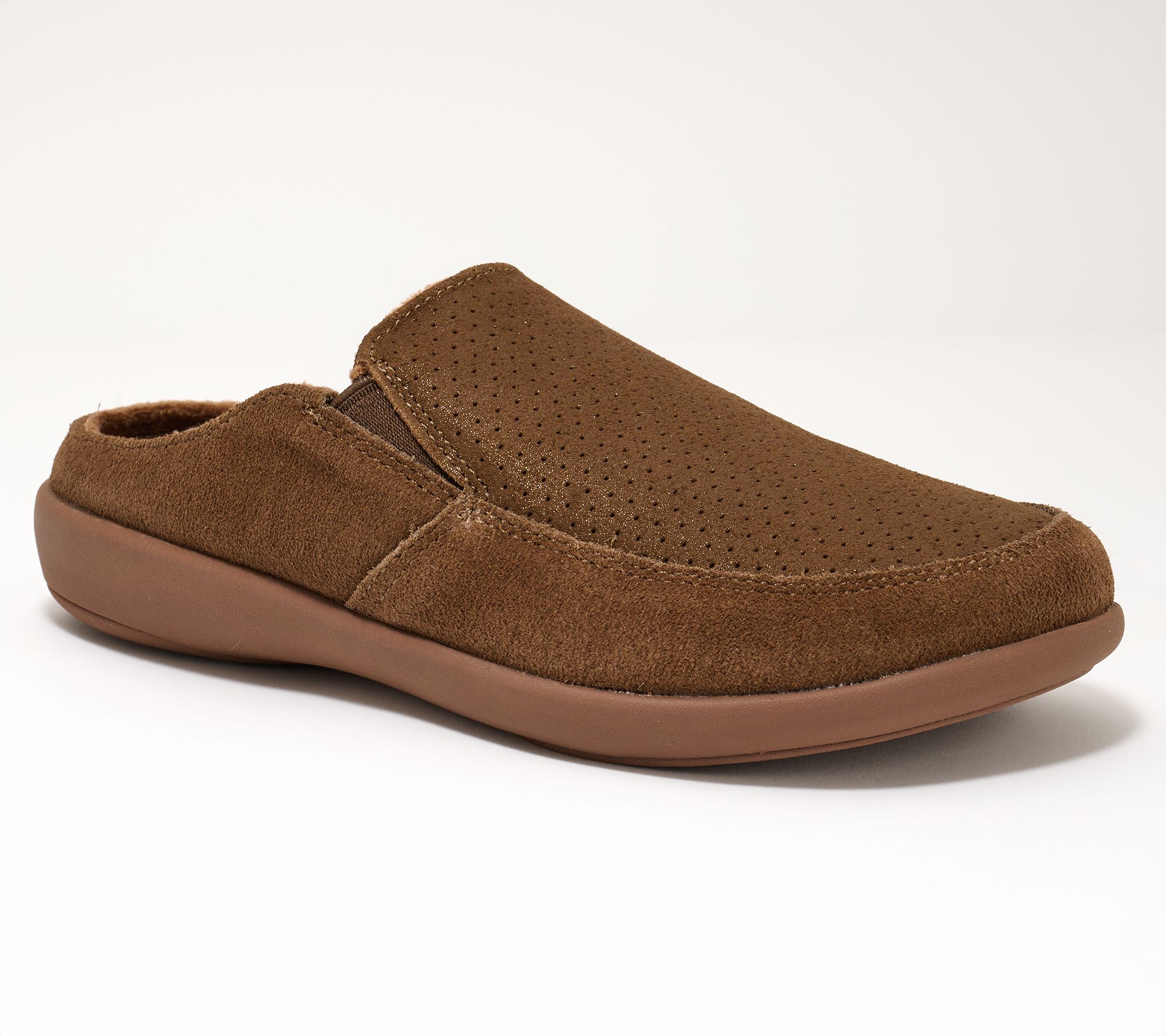 Revitalign Orthotic Shimmer Suede Mules - Siesta Ease