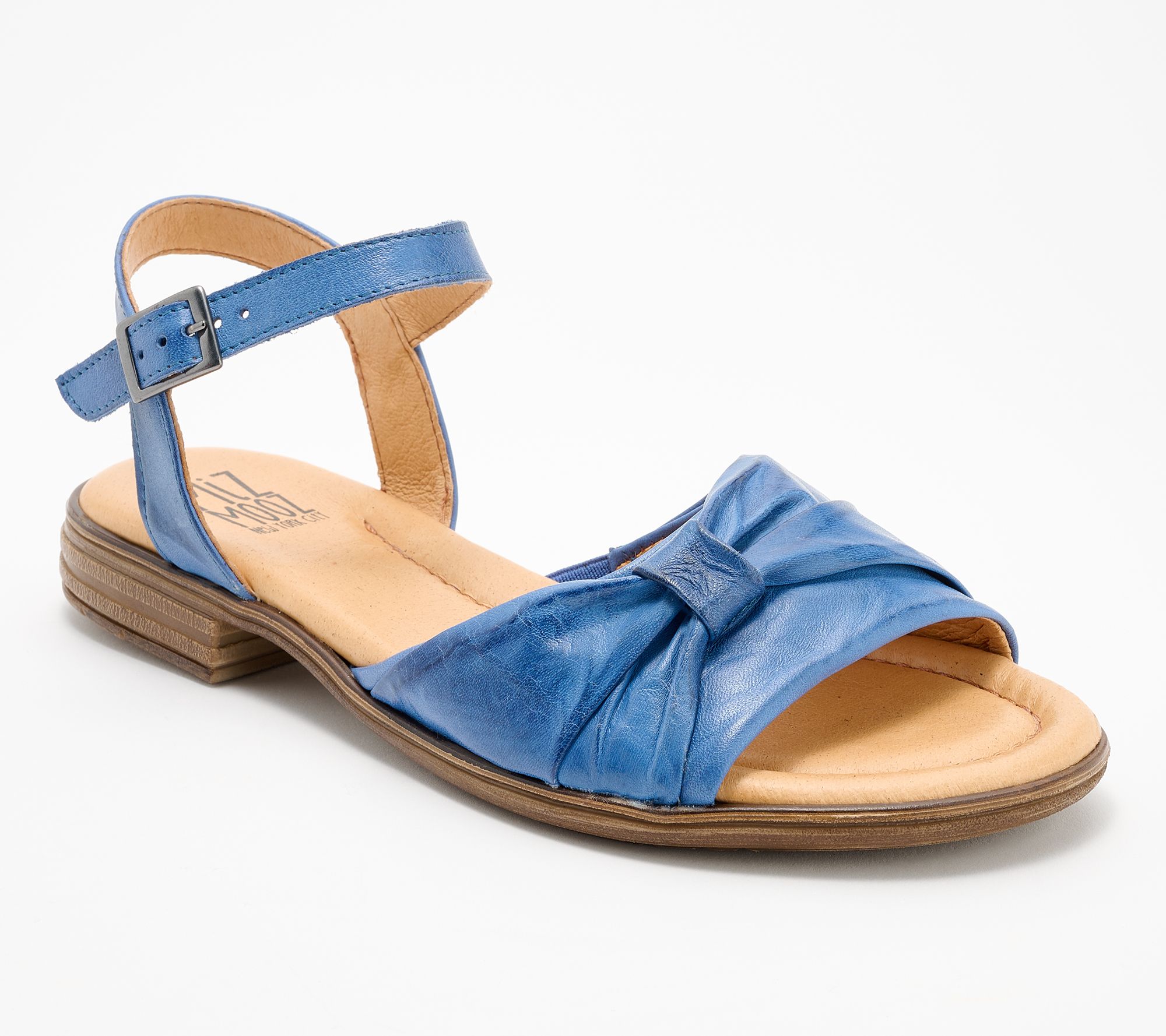 "As Is" Miz Mooz Leather Bow Ankle Strap Sandals- Dorra