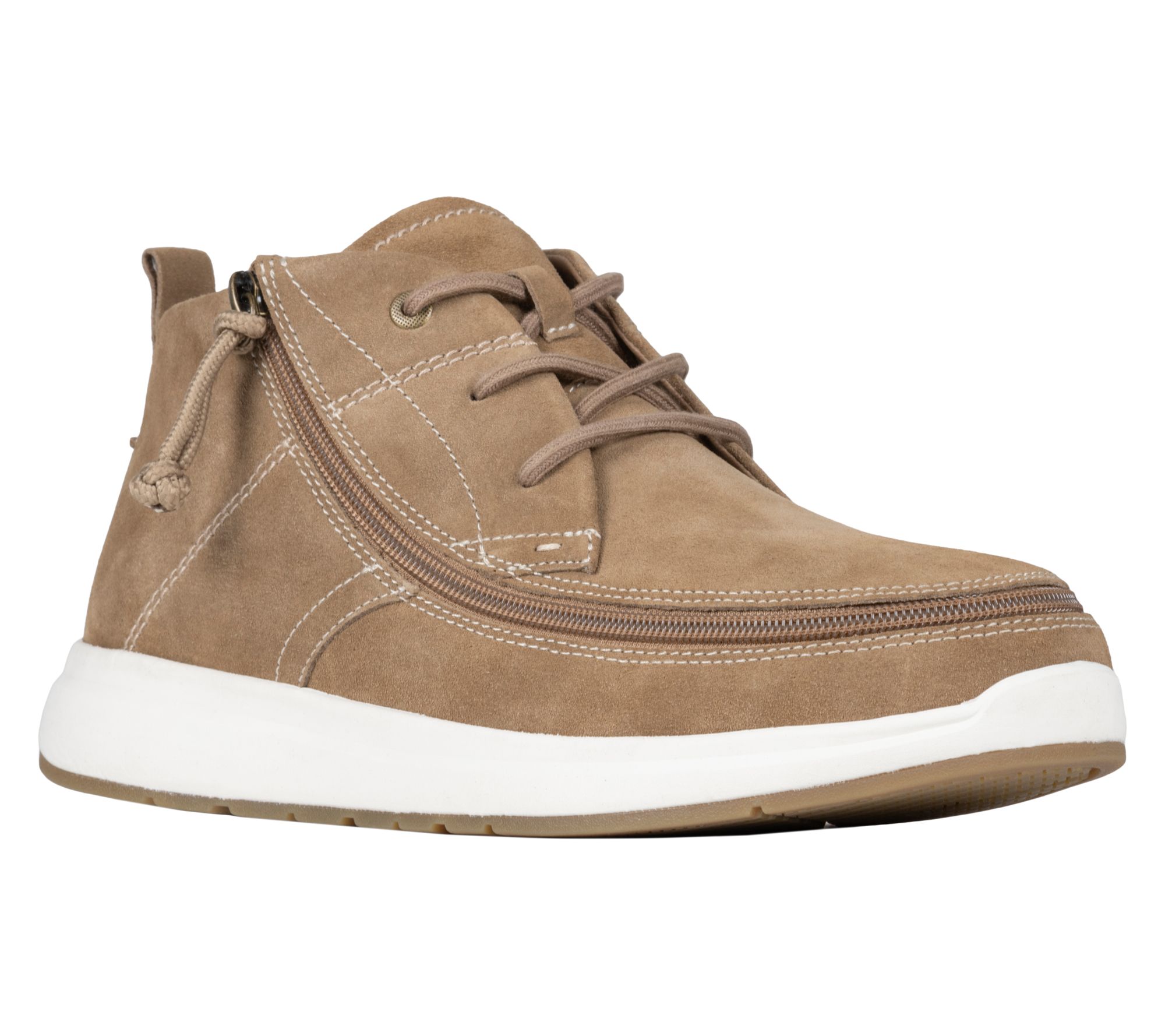 BILLY Footwear zip-on Men's Sand Suede ComfortChukka