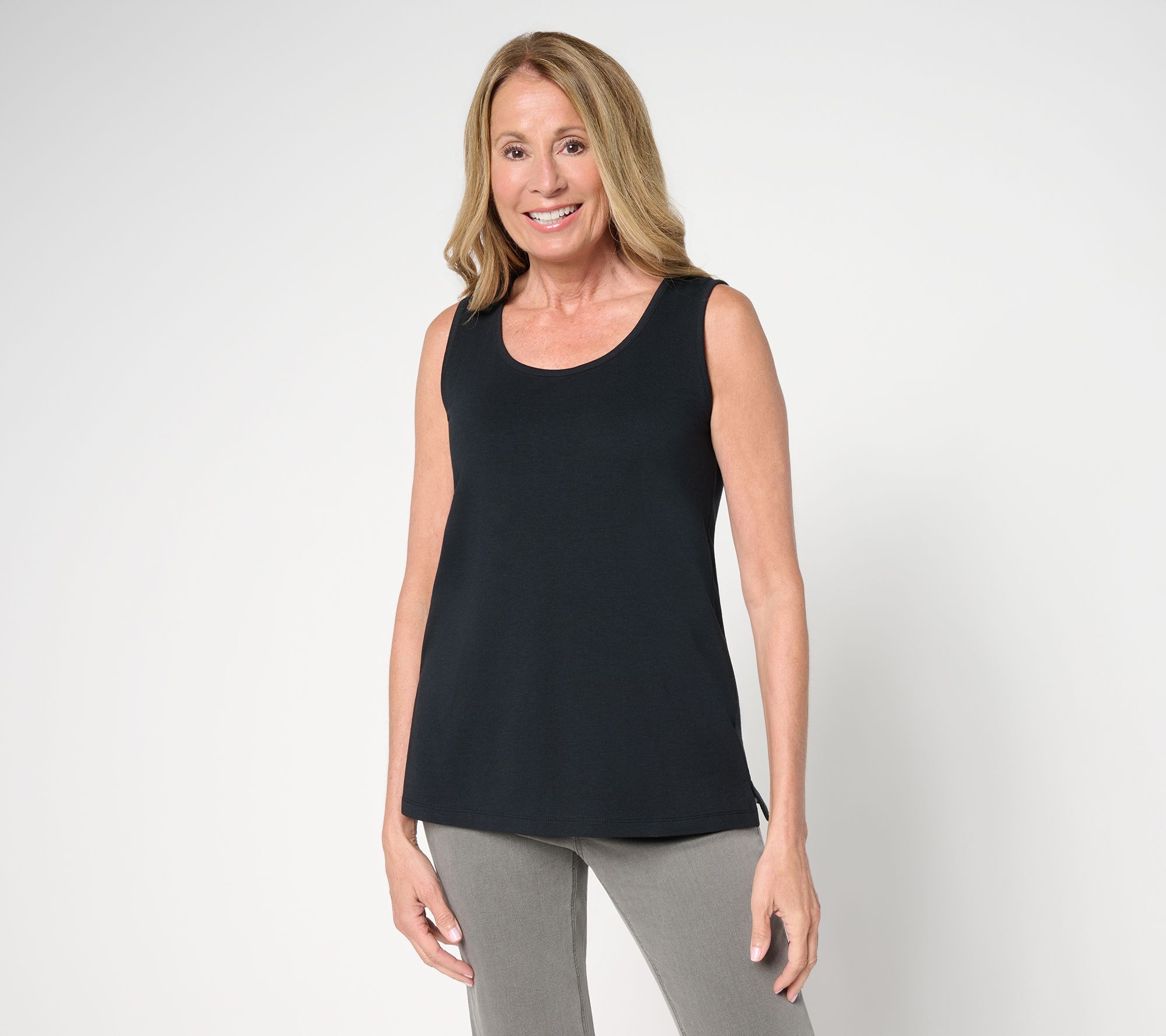 Denim & Co. Essentials Favorite Jersey Scoop Neck Tank Top