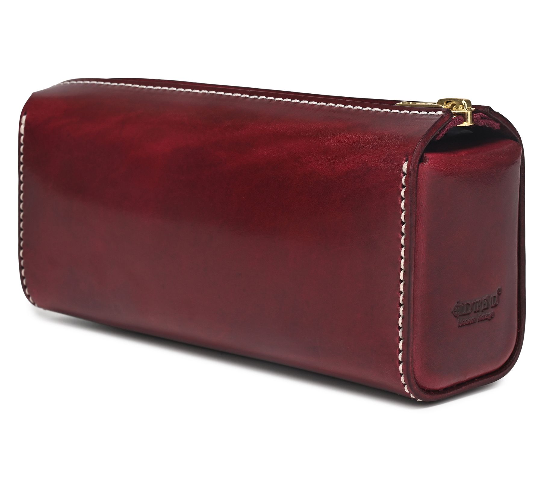 Old Trend Portable Leather Zip Top Box