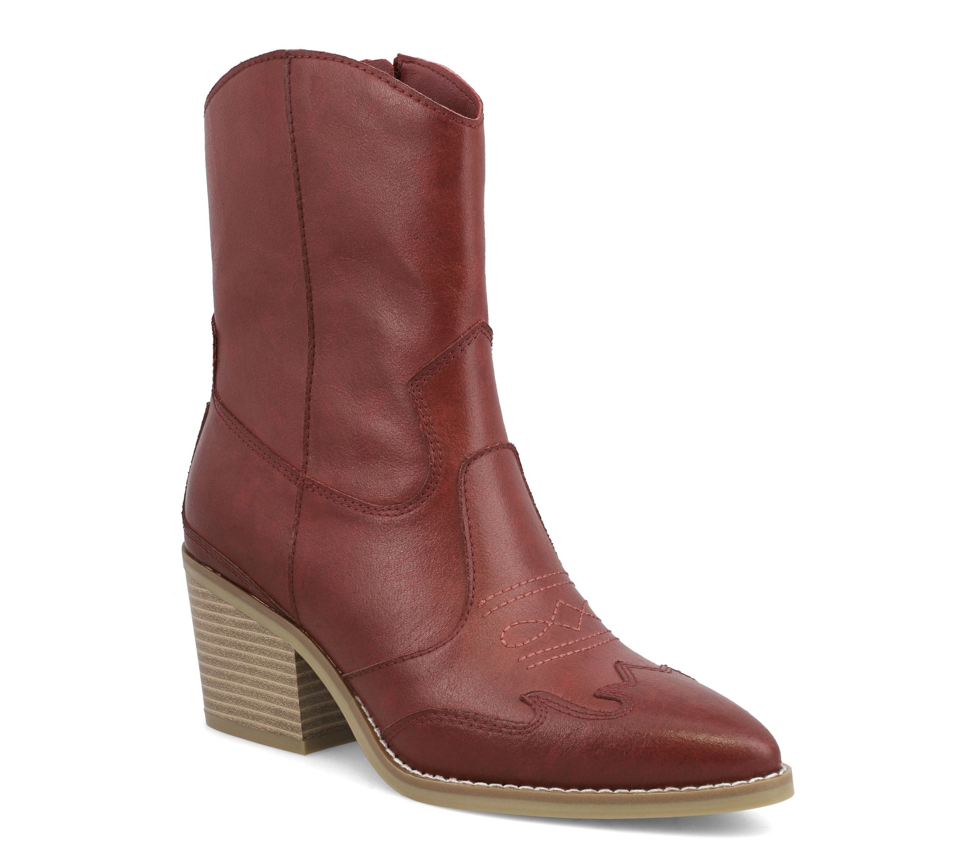 MIA Pointed Toe Western Style Boots - Clorinda