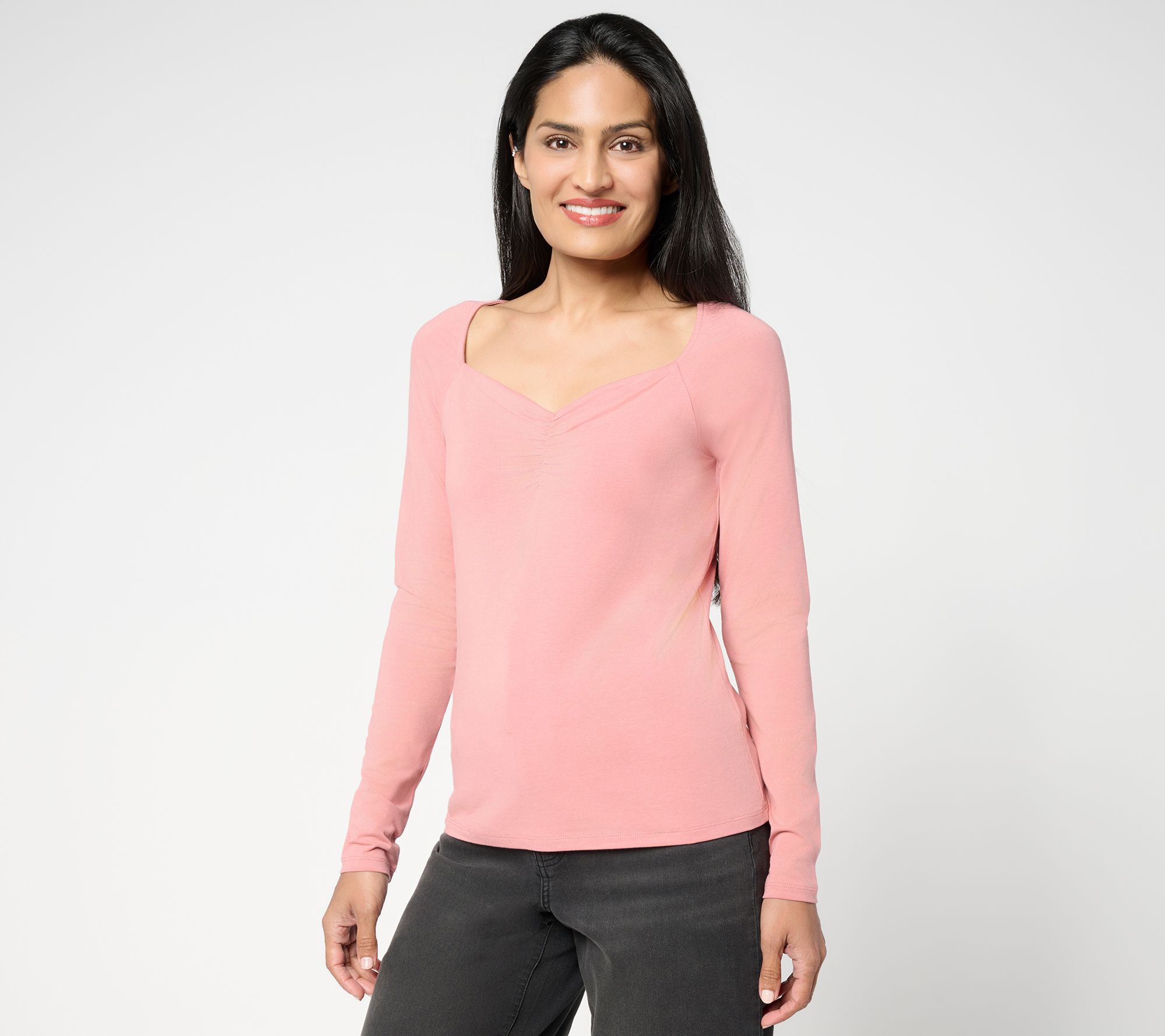 "As Is" Me by Jennie Garth Terraza Top w/ Sweetheart Neckline