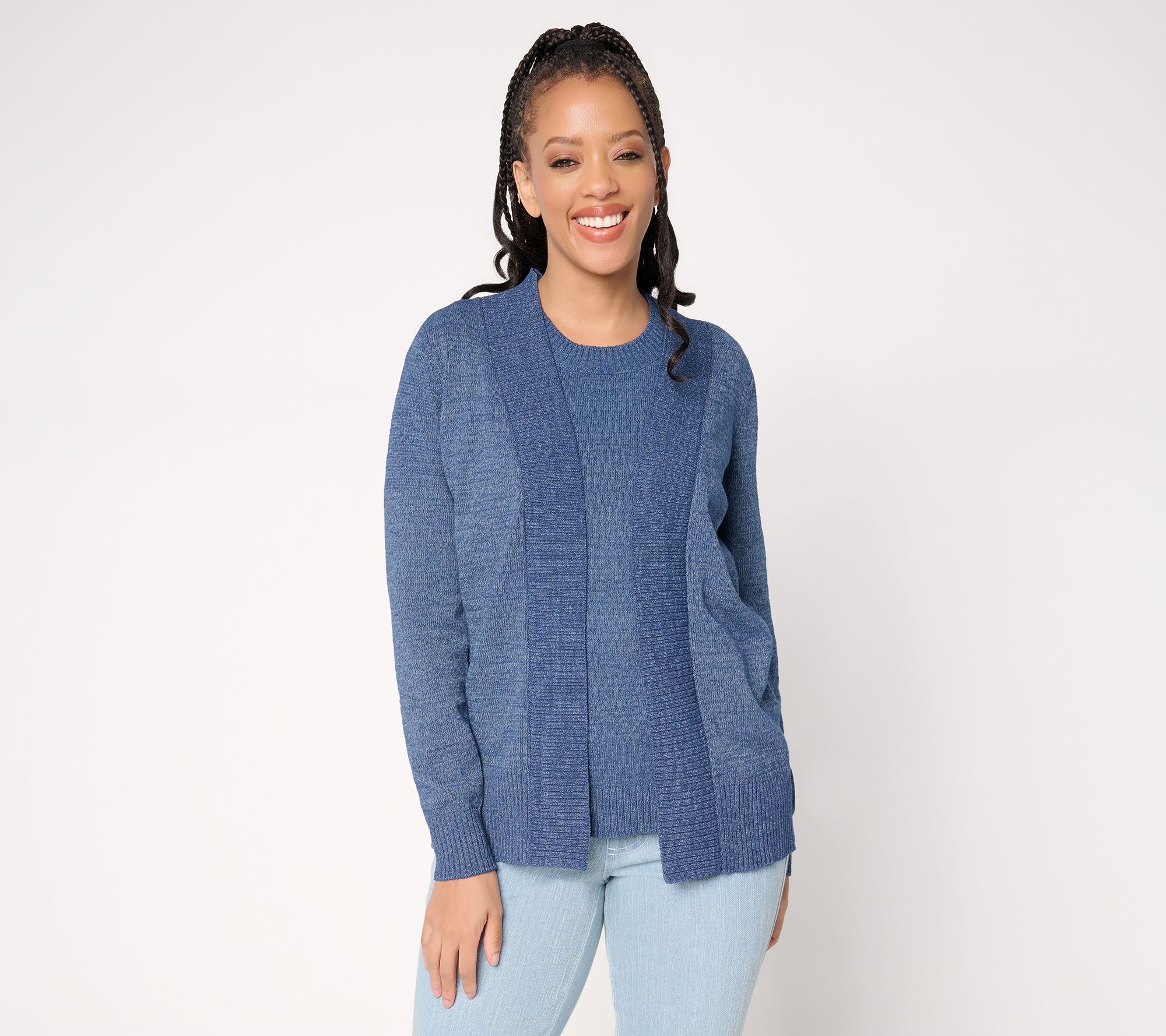 Belle by Kim Gravel Fresh Pick Spring Open Front Cardigan