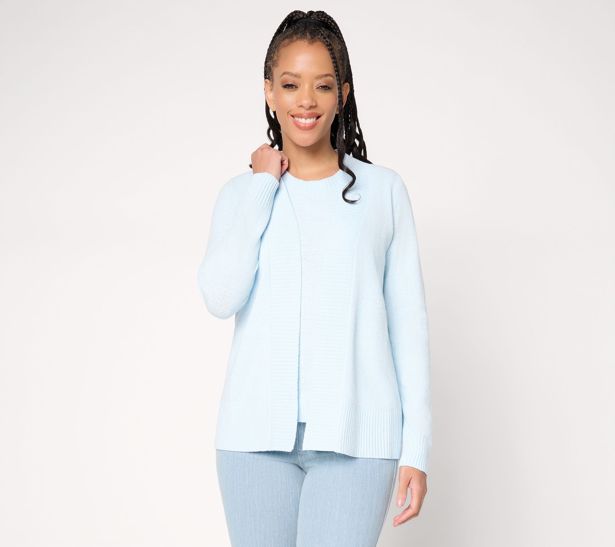 Belle by Kim Gravel Fresh Pick Spring Open Front Cardigan