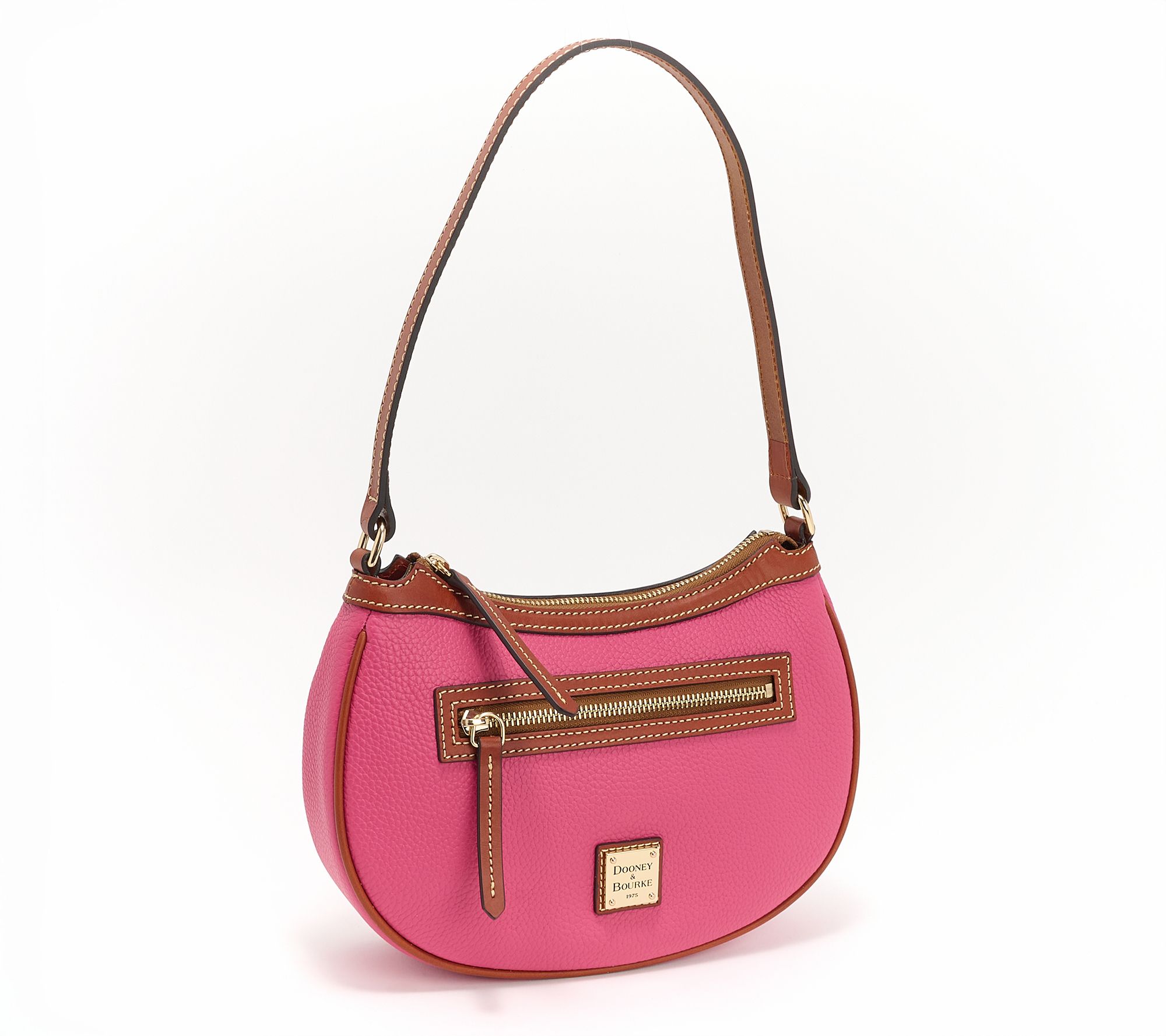 Dooney & Bourke Pebble Leather Crescent Hobo Shoulder Bag