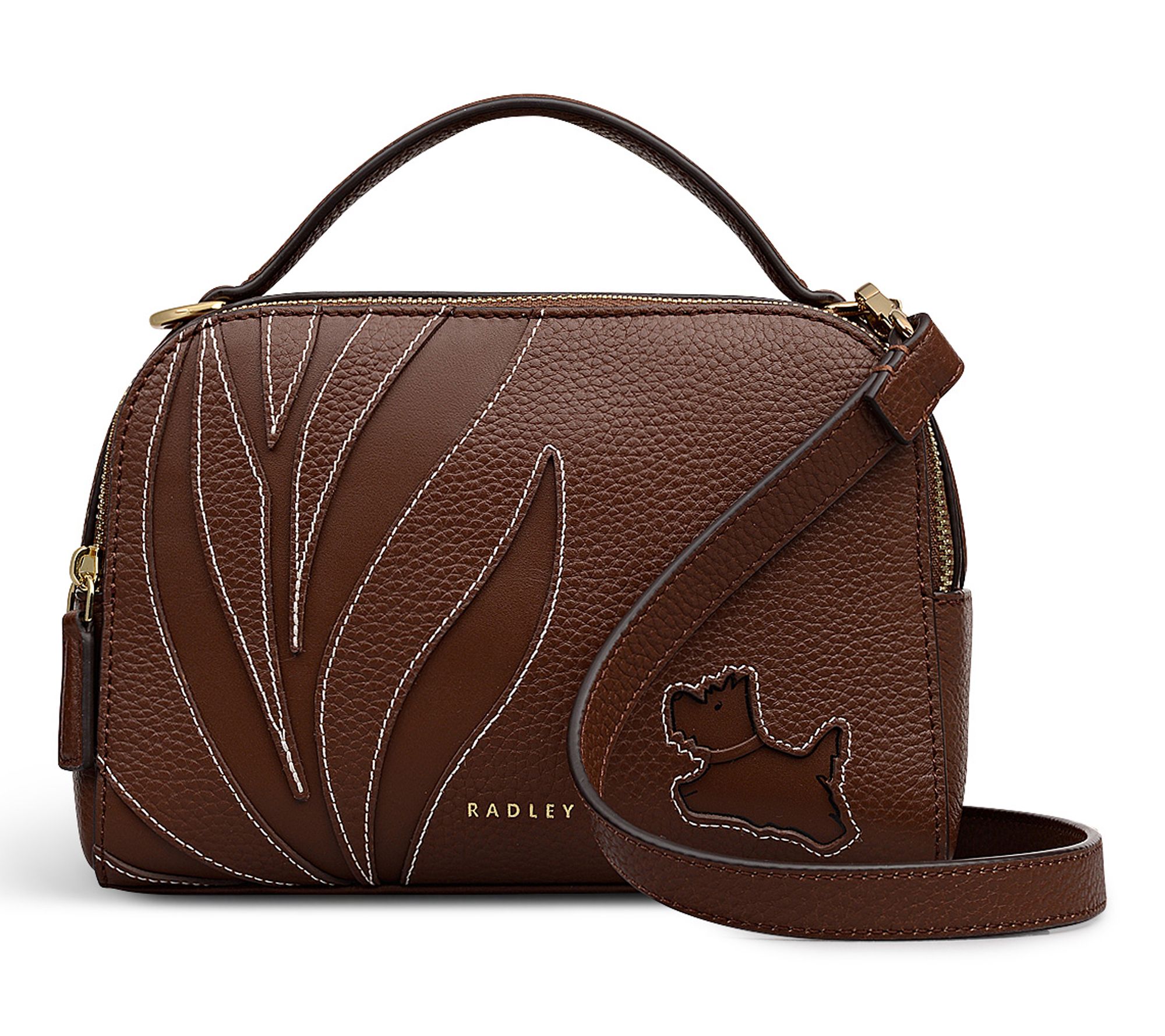 RADLEY Among The Trees Zip Top Leather Crossbody