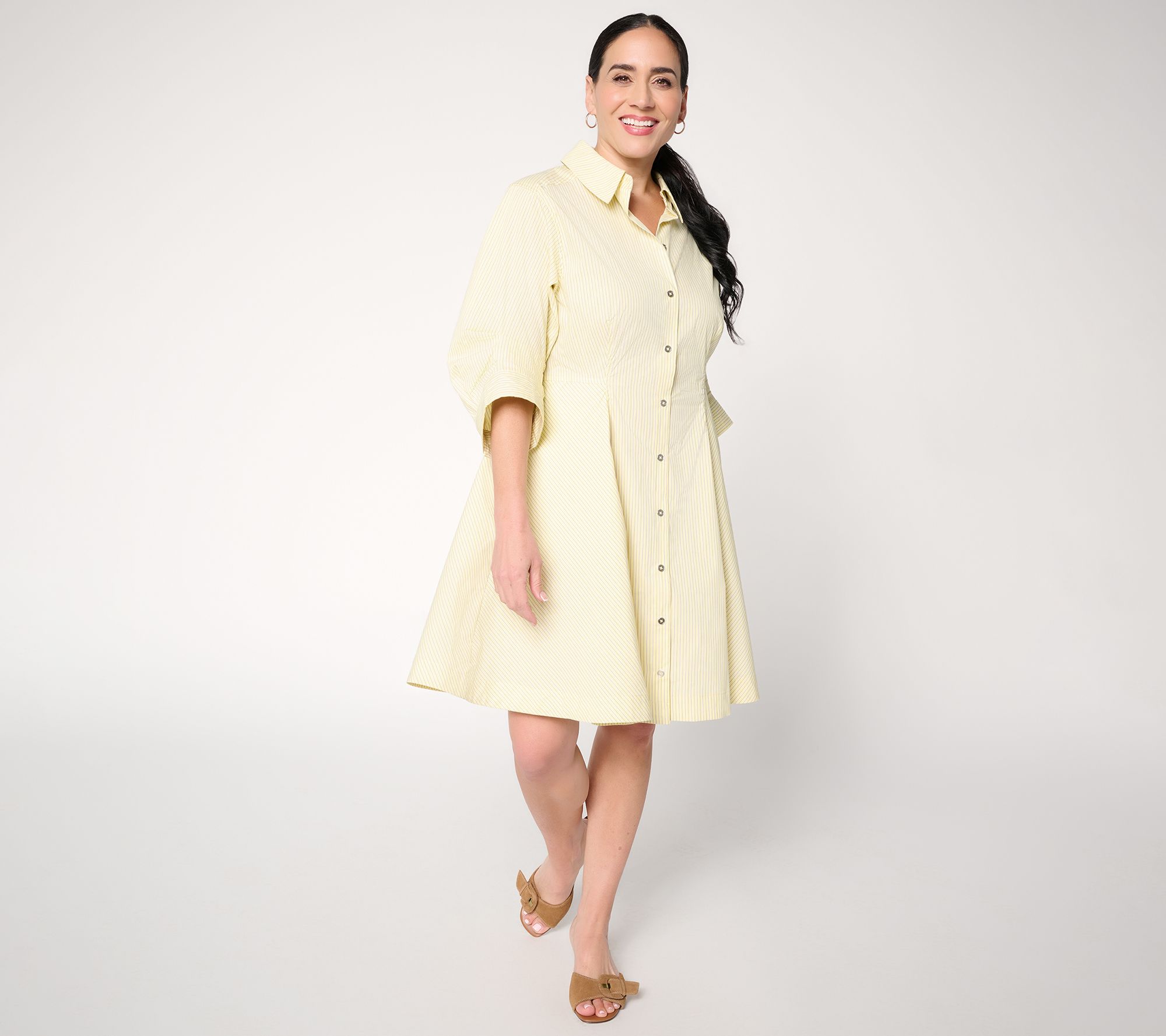 RM Studio x Rebecca Minkoff Regular Stripe Stretch Poplin Shirtdress