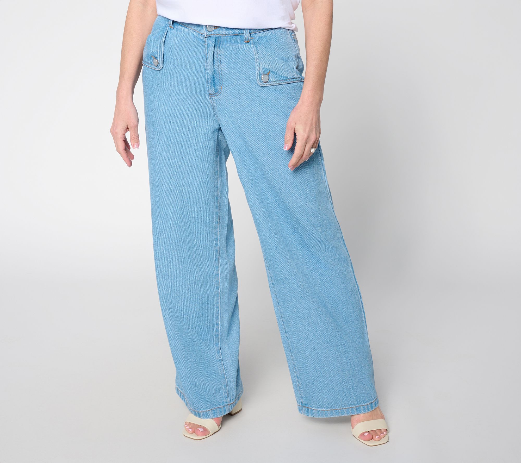 Flowee by Aimee Kestenberg Petite Jeans with Back Elastic Waist