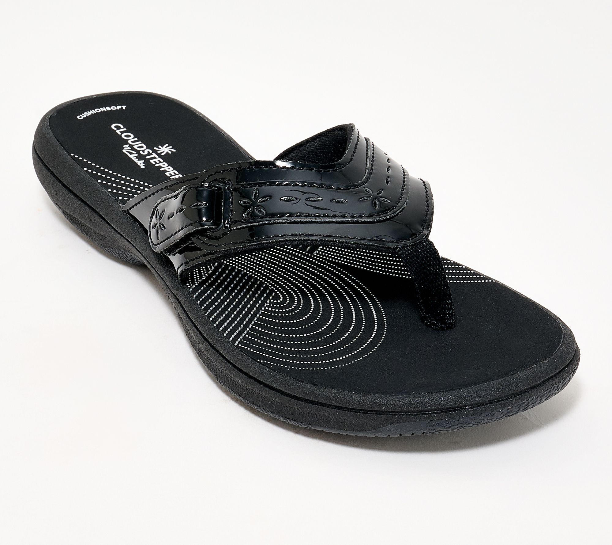 Clarks Cloudsteppers Adjustable Thong Sandals -Breeze Mist