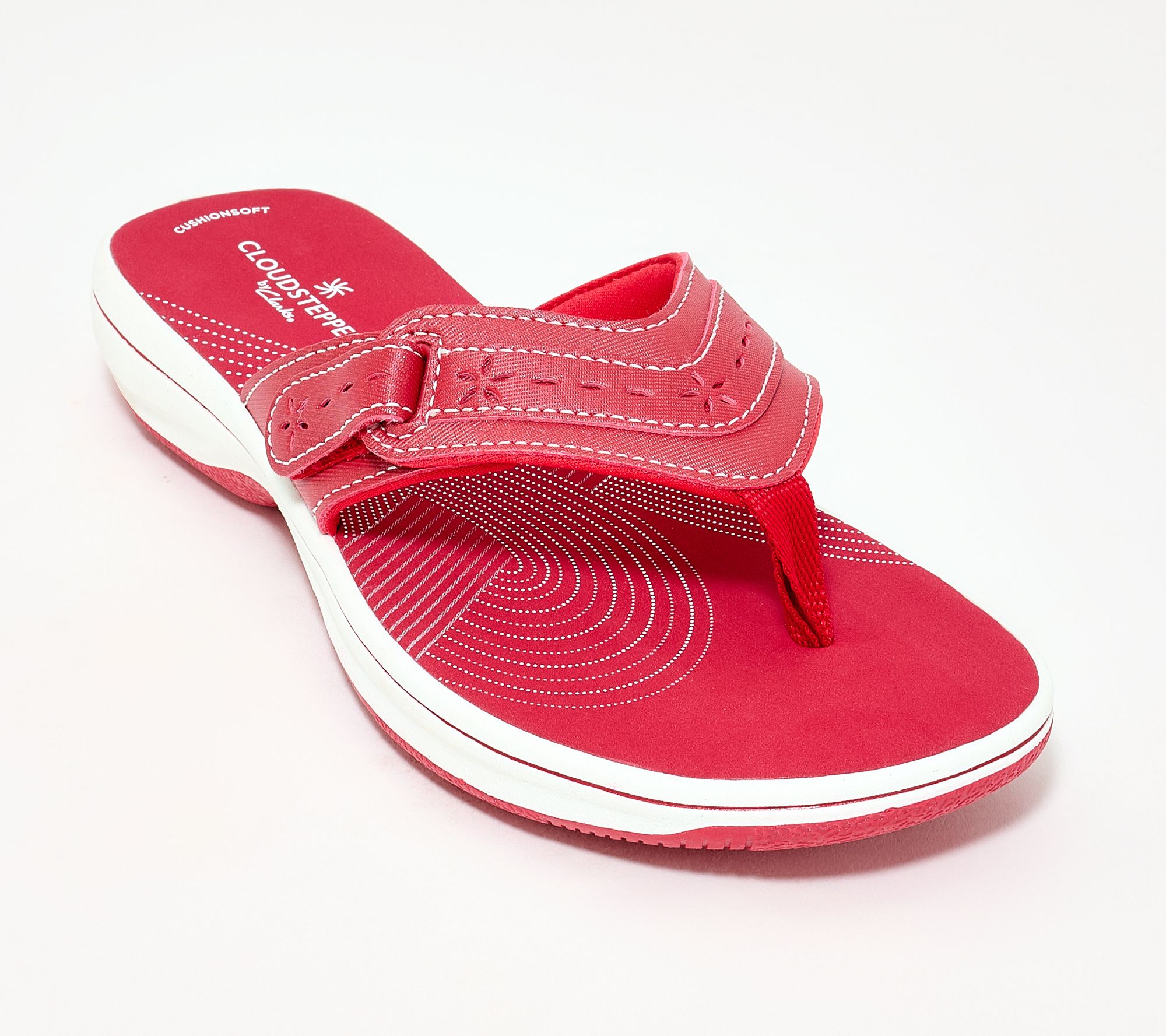 Clarks Cloudsteppers Adjustable Thong Sandals -Breeze Mist