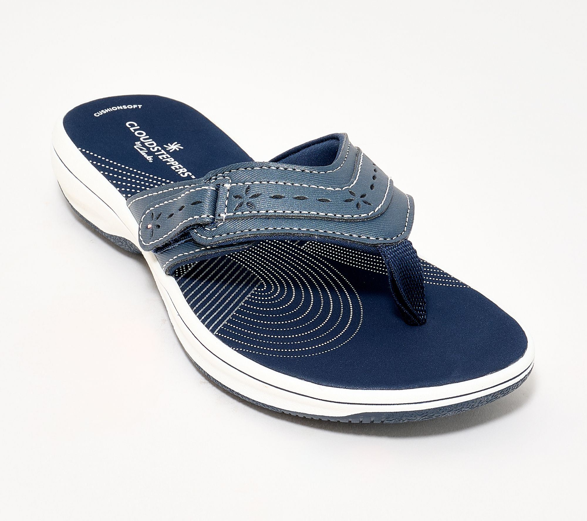 Clarks Cloudsteppers Adjustable Thong Sandals -Breeze Mist