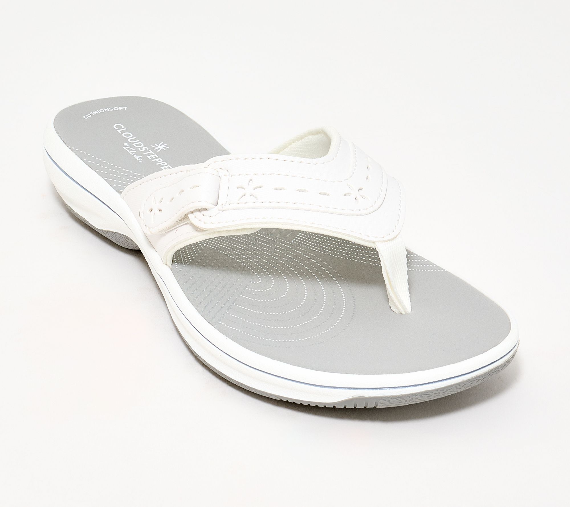 Clarks Cloudsteppers Adjustable Thong Sandals -Breeze Mist