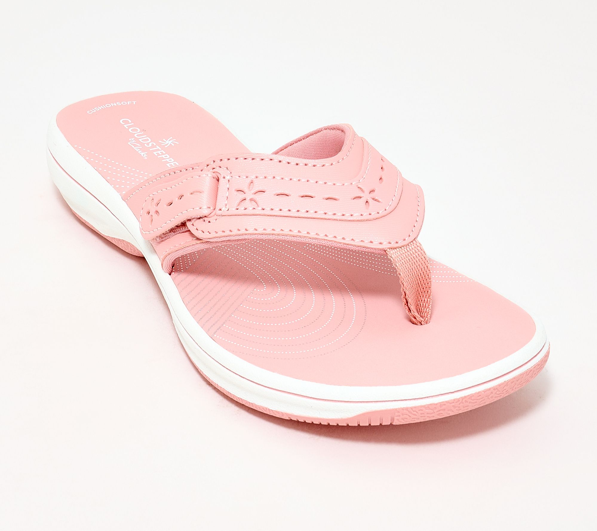 Clarks Cloudsteppers Adjustable Thong Sandals -Breeze Mist