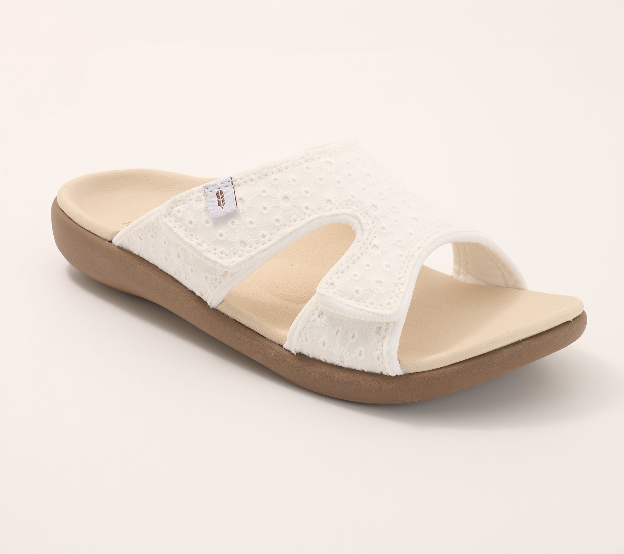 Revitalign Orthotic Eyelet Lace Slide Sandals - Kholo Society