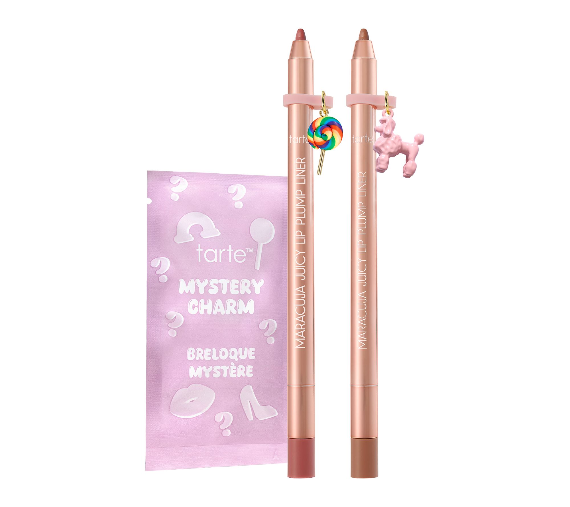 tarte maracuja juicy lip plump liner duo & mystery charms