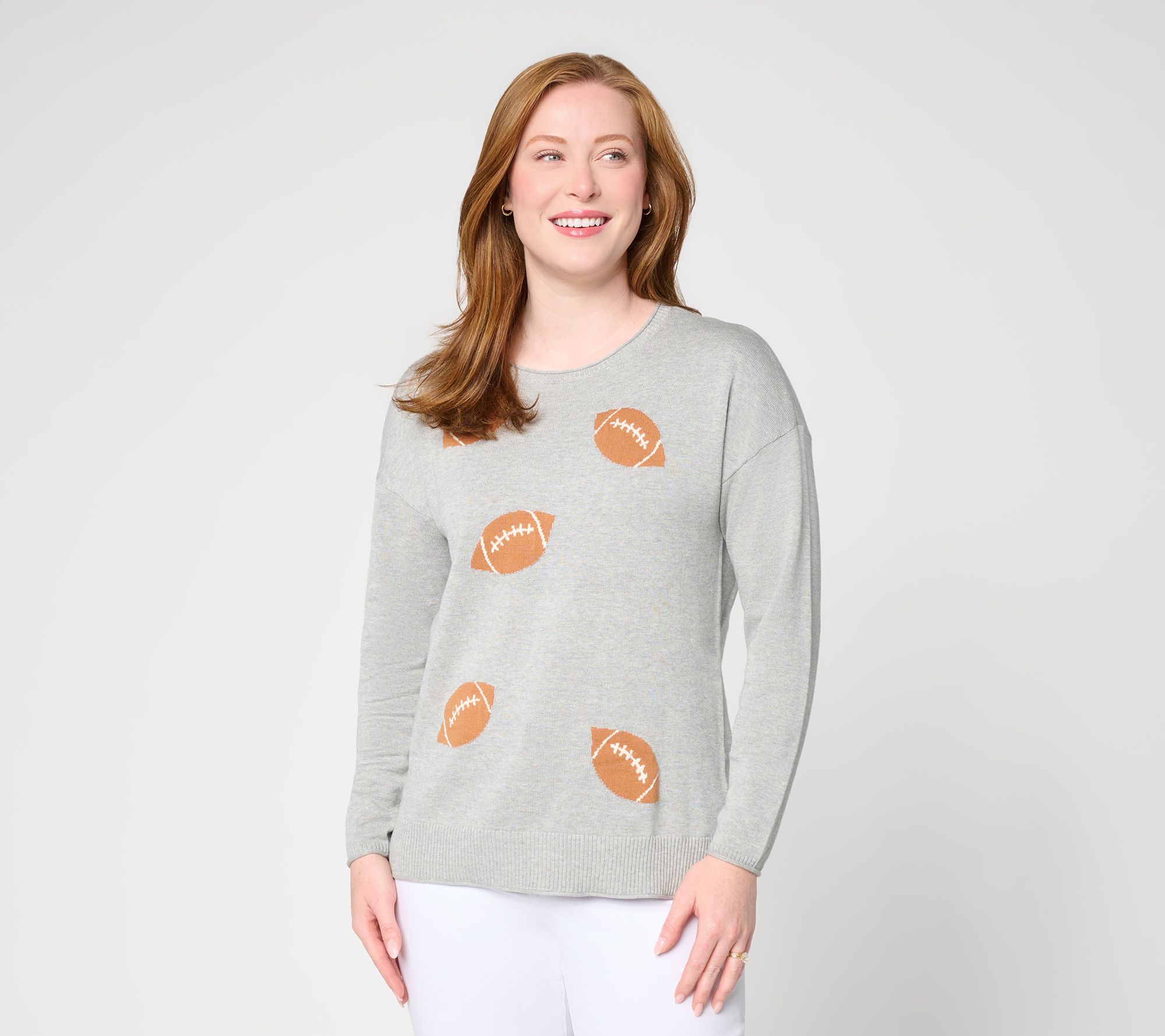 Belle by Kim Gravel Game Day Intarsia Sweater