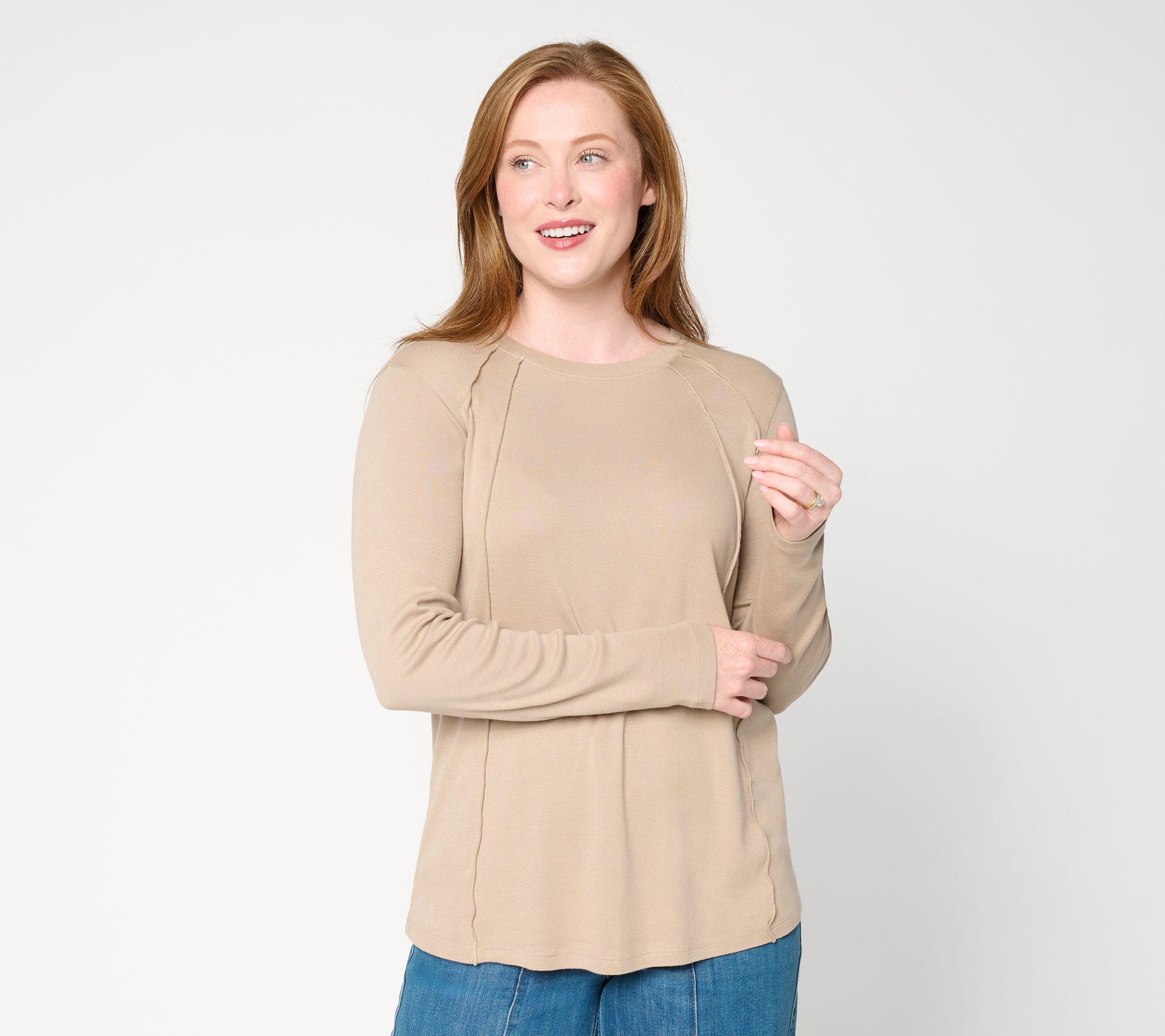 LOGO Principles by Lori Goldstein Seamed Top