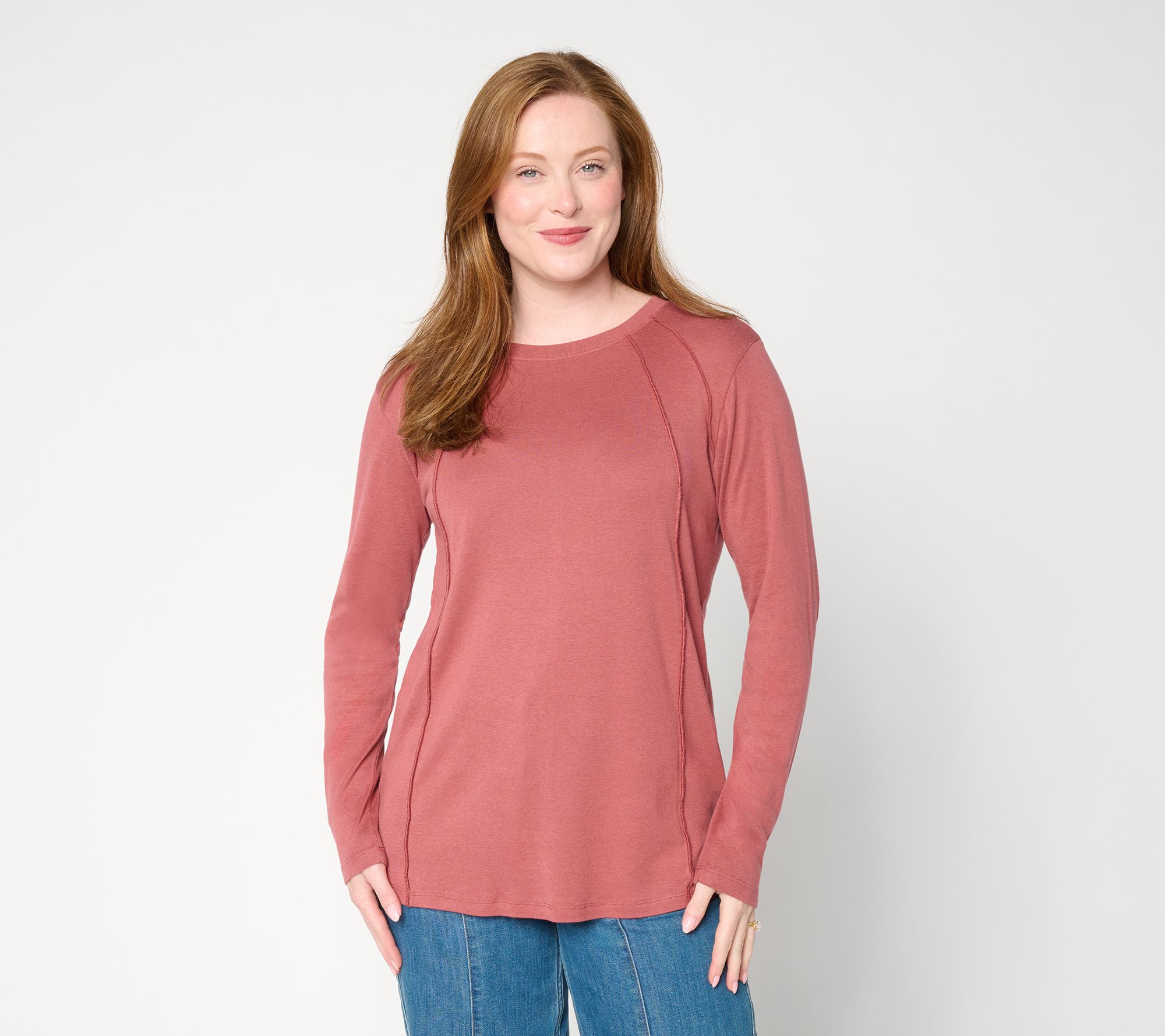LOGO Principles by Lori Goldstein Seamed Top