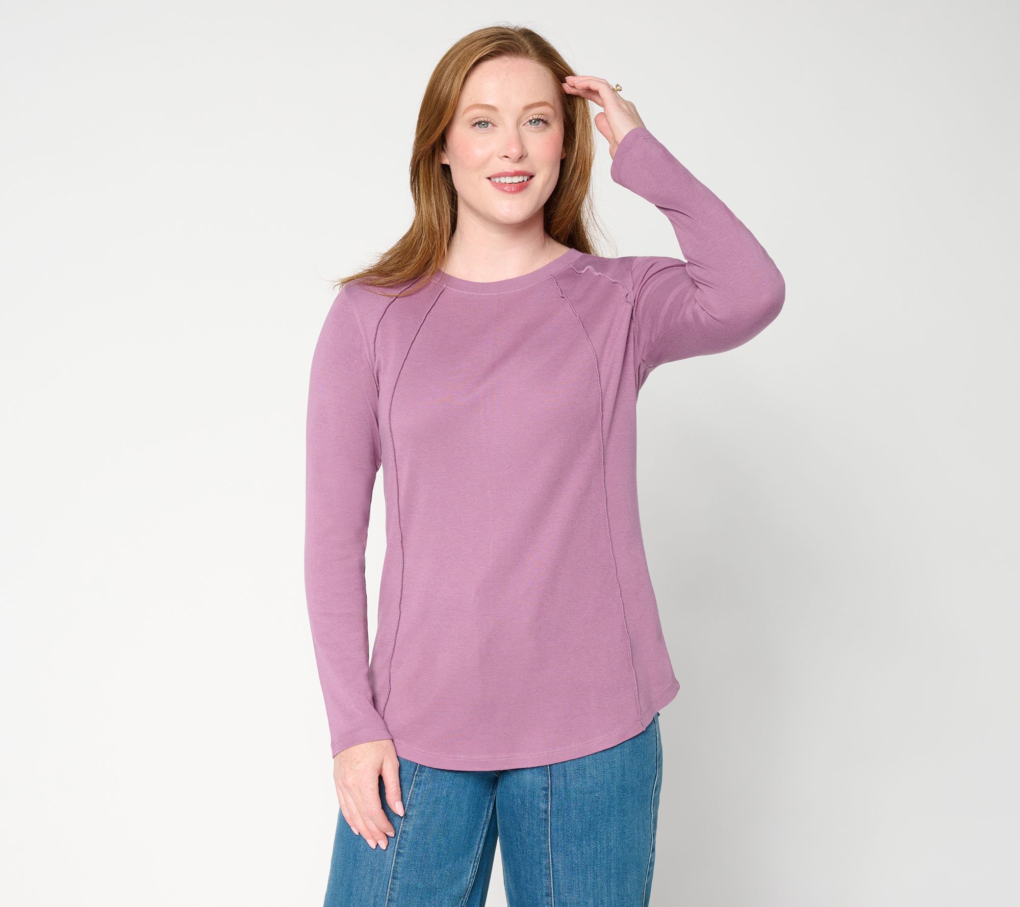 LOGO Principles by Lori Goldstein Seamed Top