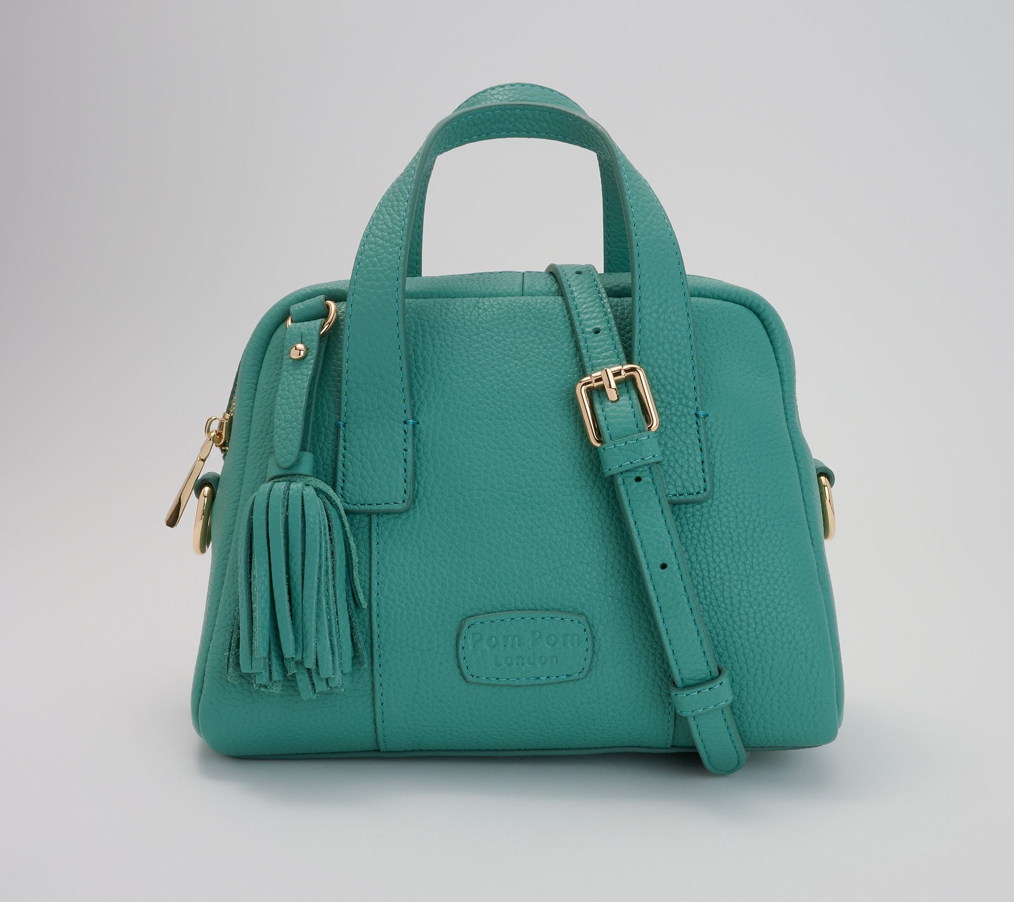  Pom Pom London Leather Bowler Mini Crossbody
