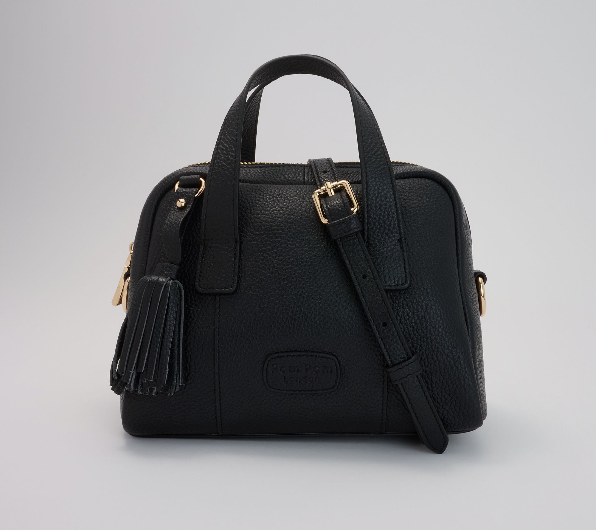 Pom Pom London Leather Bowler Mini Crossbody