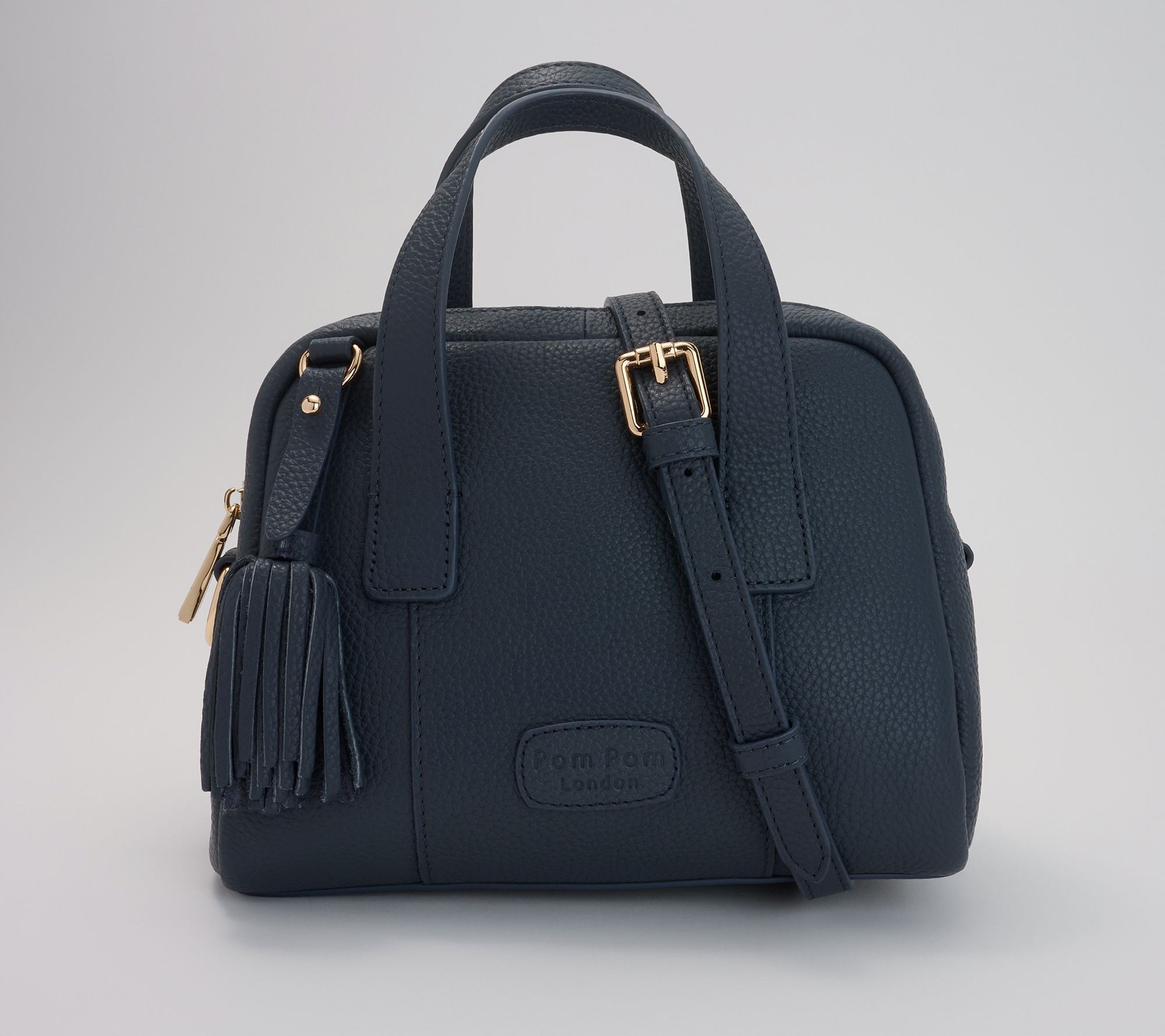 Pom Pom London Leather Bowler Mini Crossbody