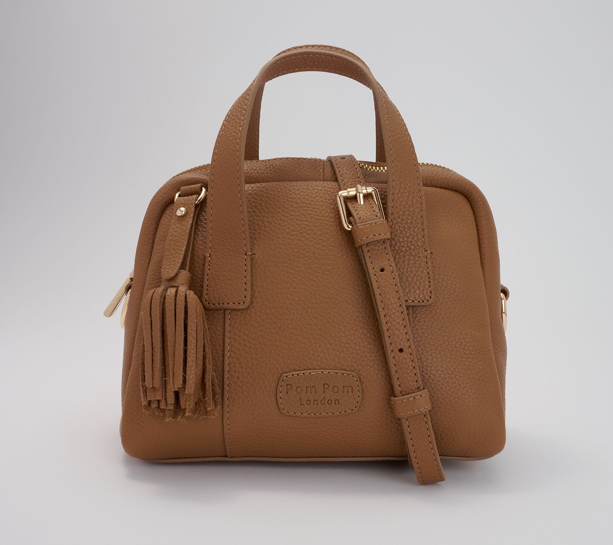 Pom Pom London Leather Bowler Mini Crossbody
