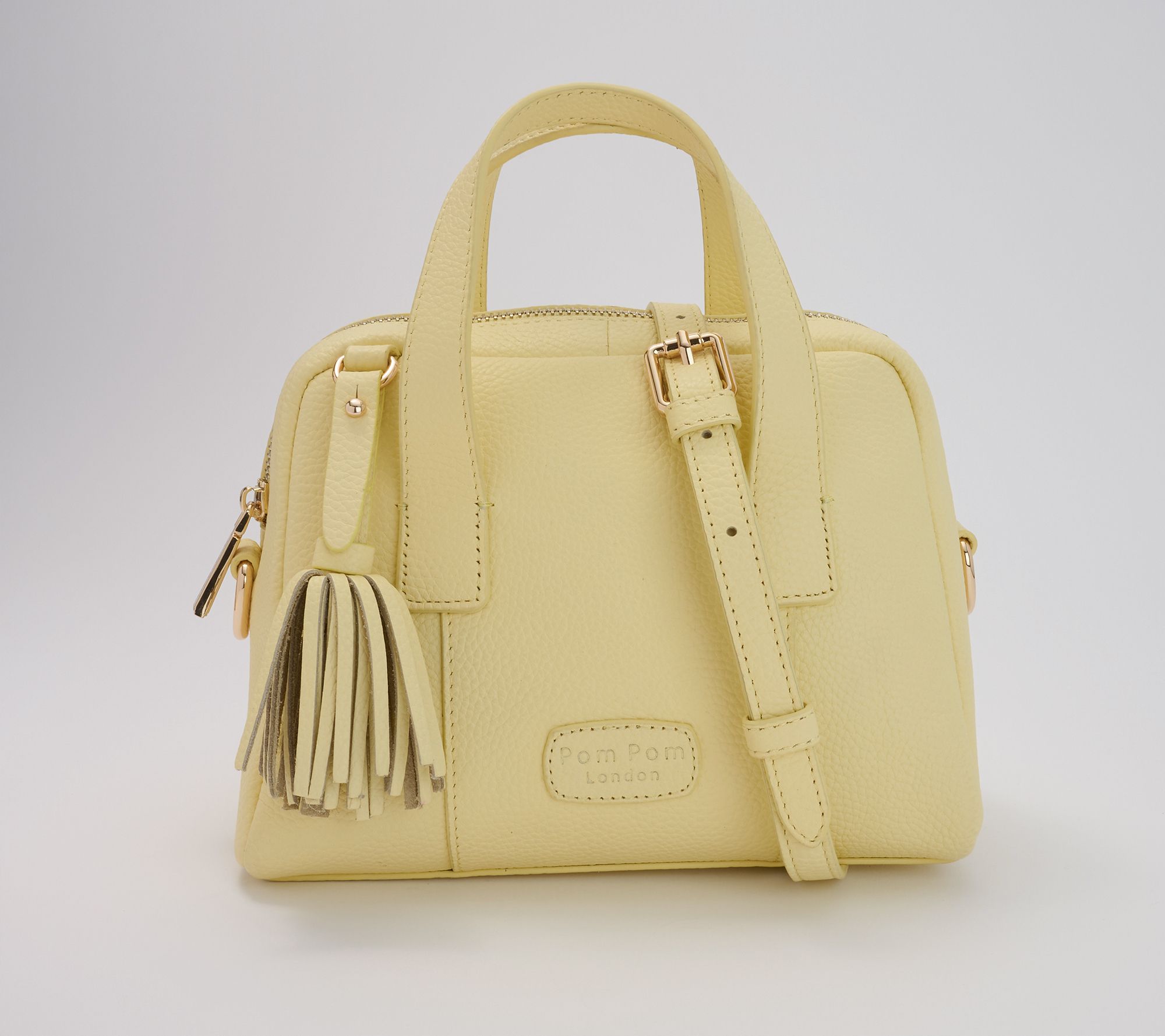 Pom Pom London Leather Bowler Mini Crossbody