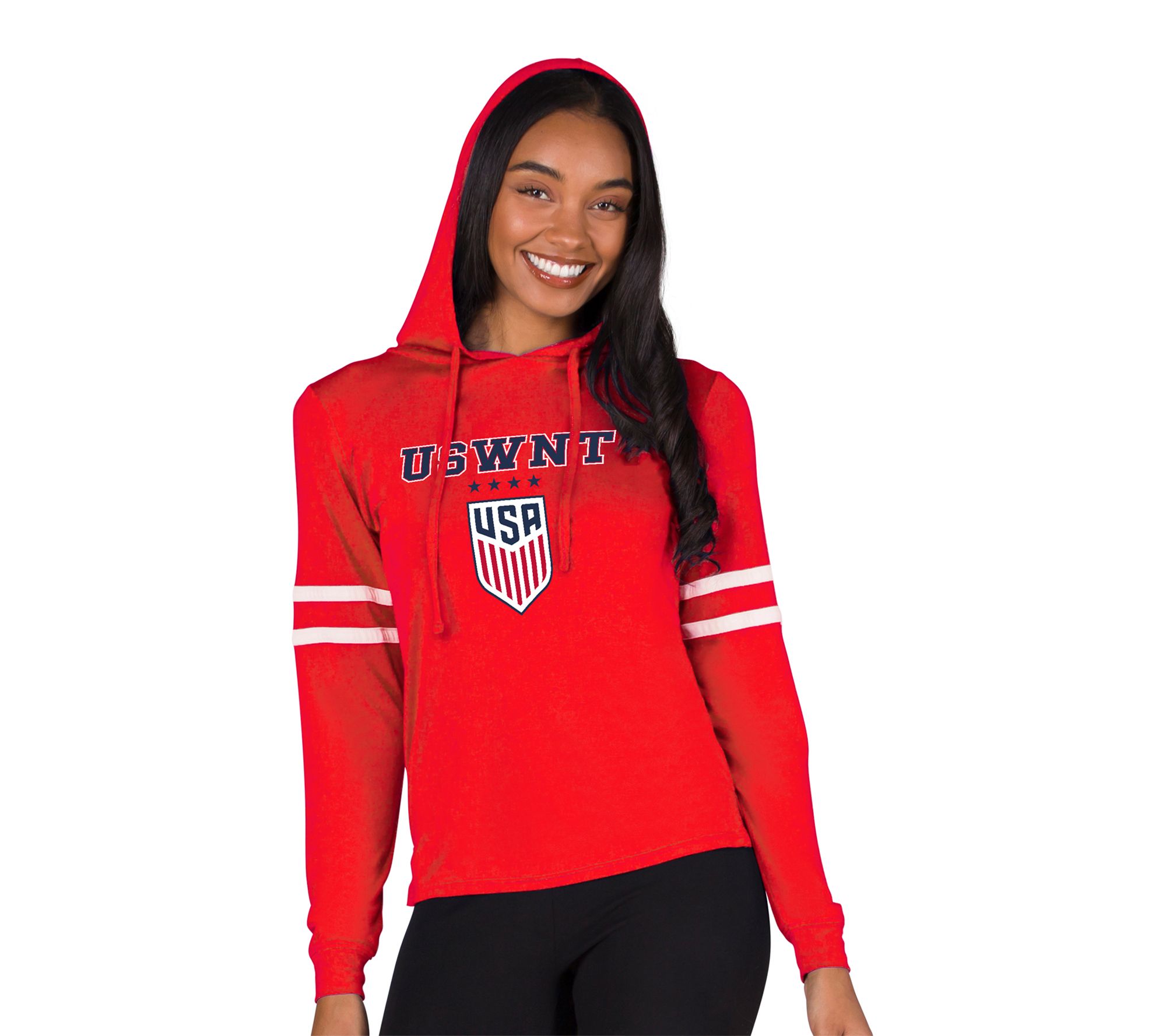Concepts Sport Marathon Ladies ' US Soccer Lon g Sleeve Hoodie