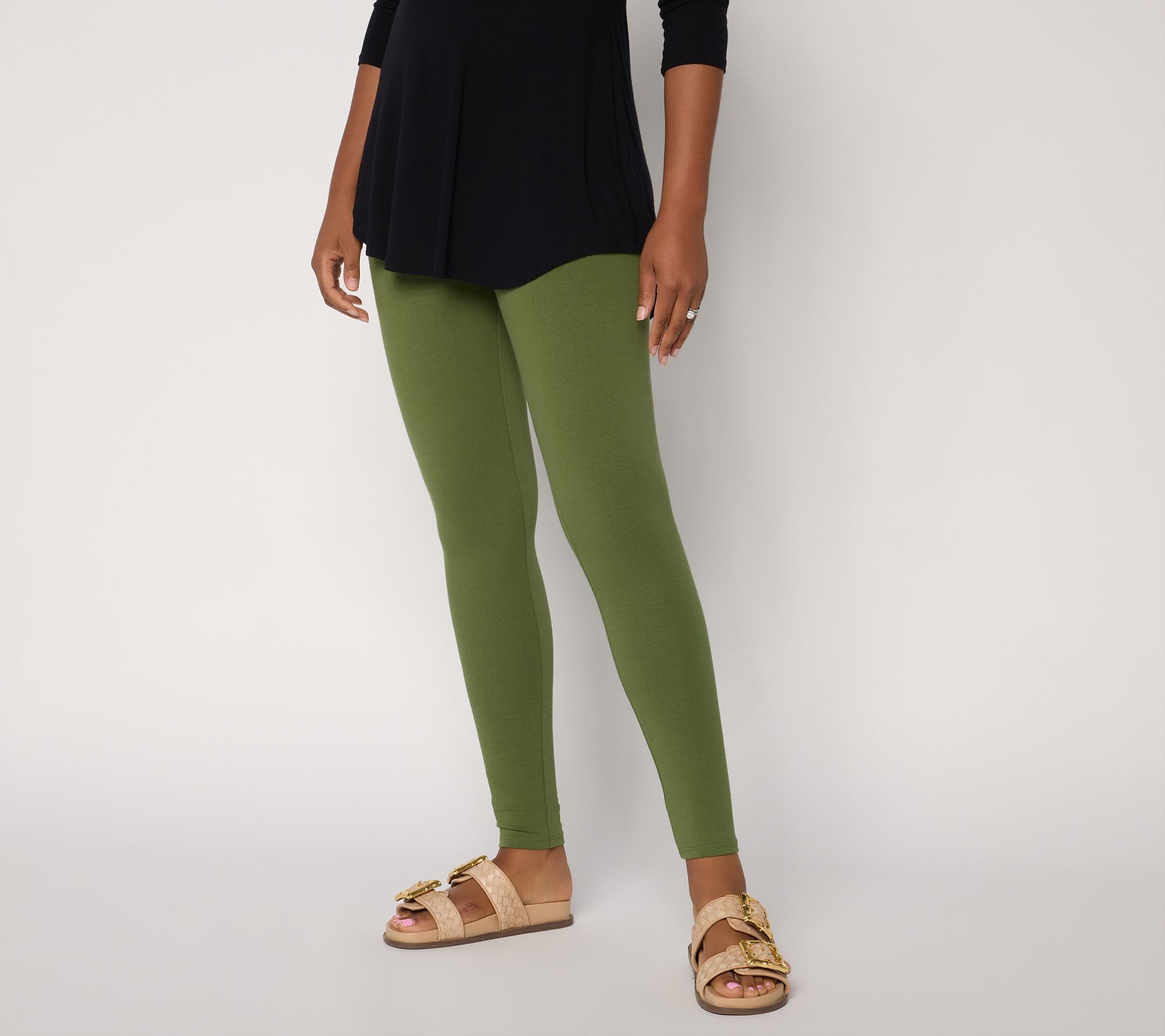 LOGO Layers by Lori Goldstein Regular Waist Detail Ankle Legging
