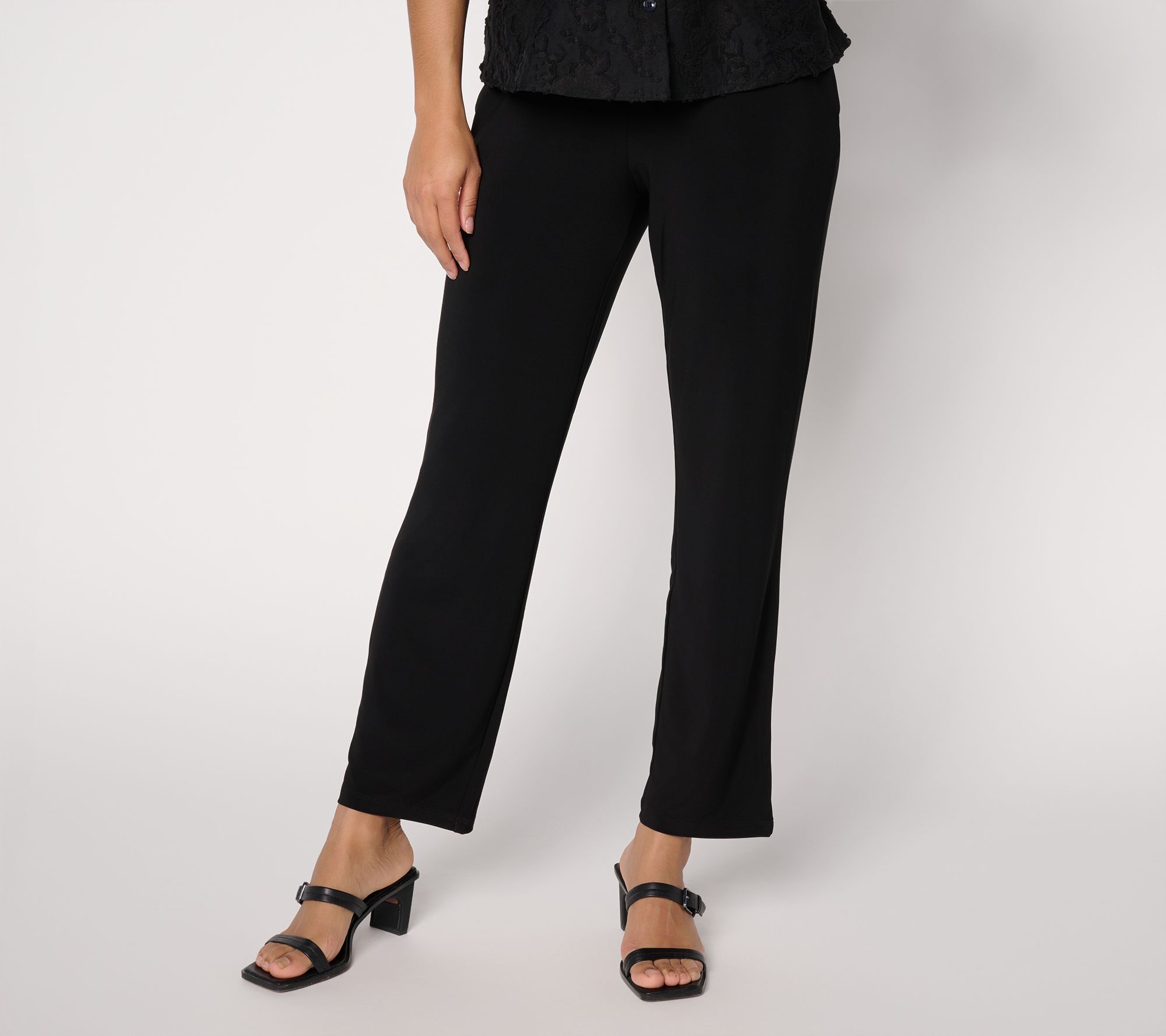 "As Is" Dennis Basso Regular Italia Knit Ankle Pants