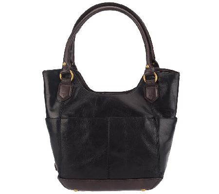 Tignanello Glazed Vintage Leather North/South Shopper - Page 1 — QVC.com