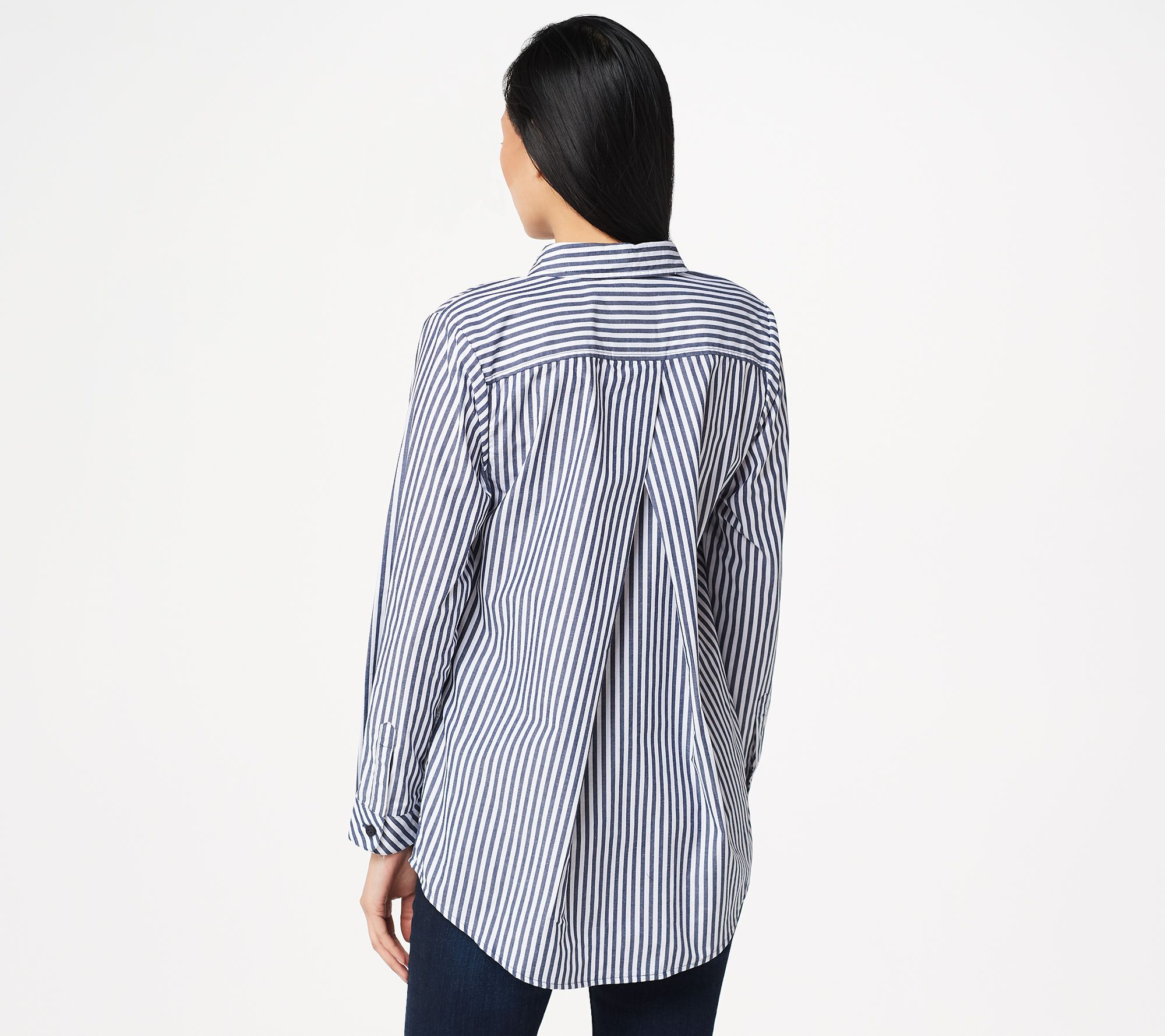 Joan Rivers Button Front Shirt with Tulip Back Detail - QVC.com