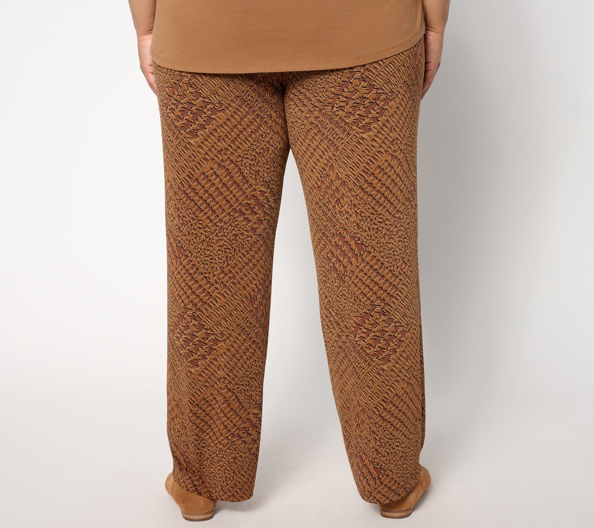 Susan Graver Printed Liquid Knit Pull-On Pants - QVC.com